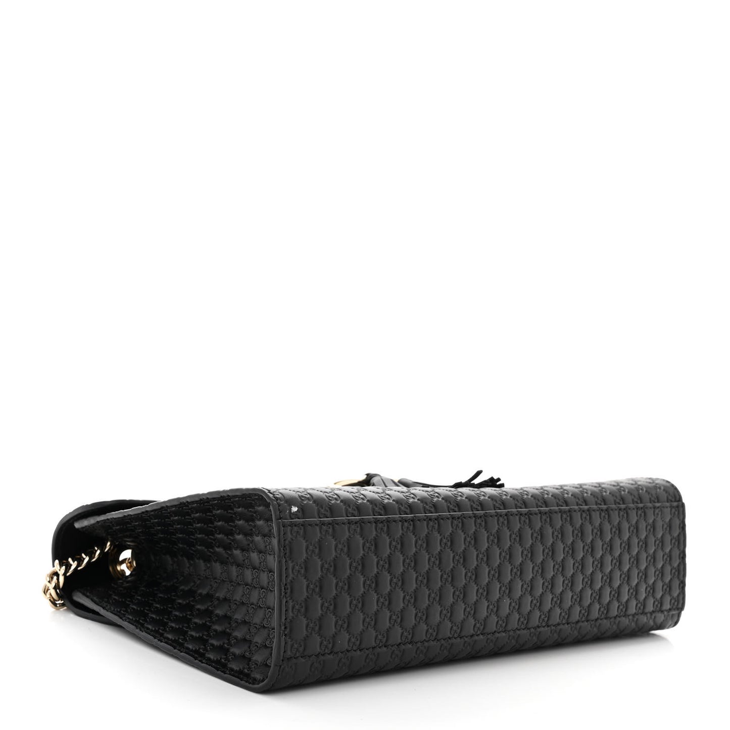 Microguccissima Medium Emily Chain Shoulder Bag Black