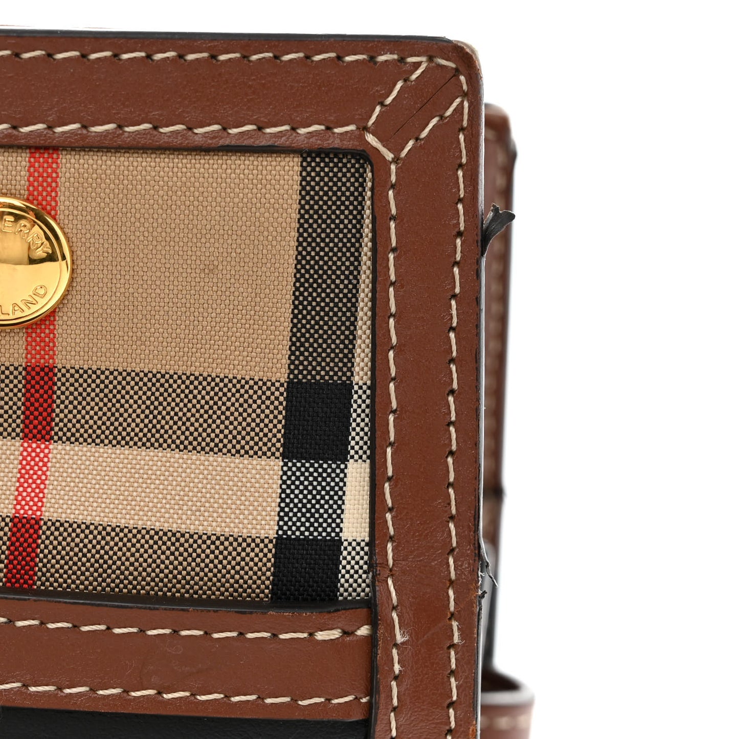 Calfskin Vintage Check Medium Two Handle Title Bag Black