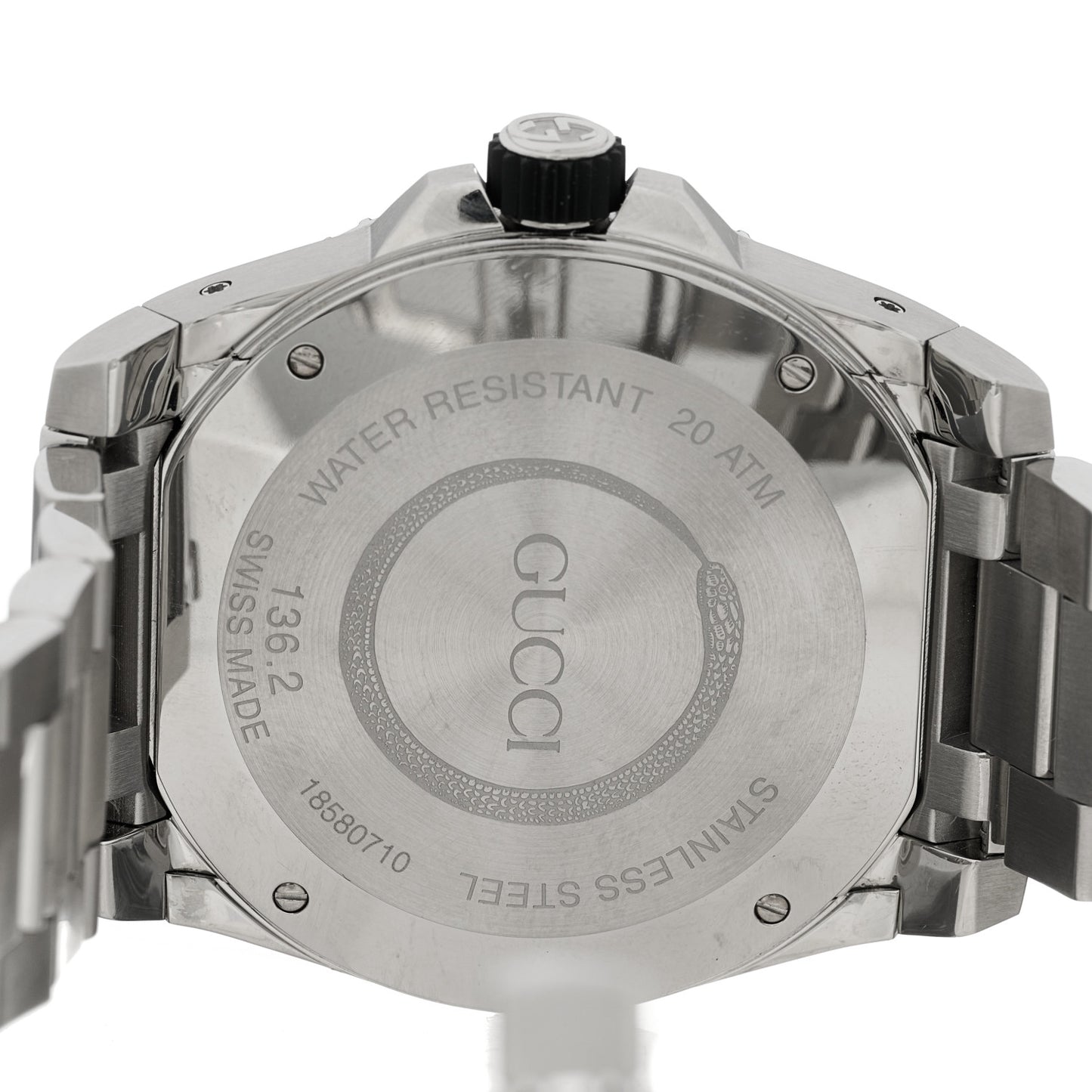 Stainless Steel 45mm Dive Snake Quartz Watch Black