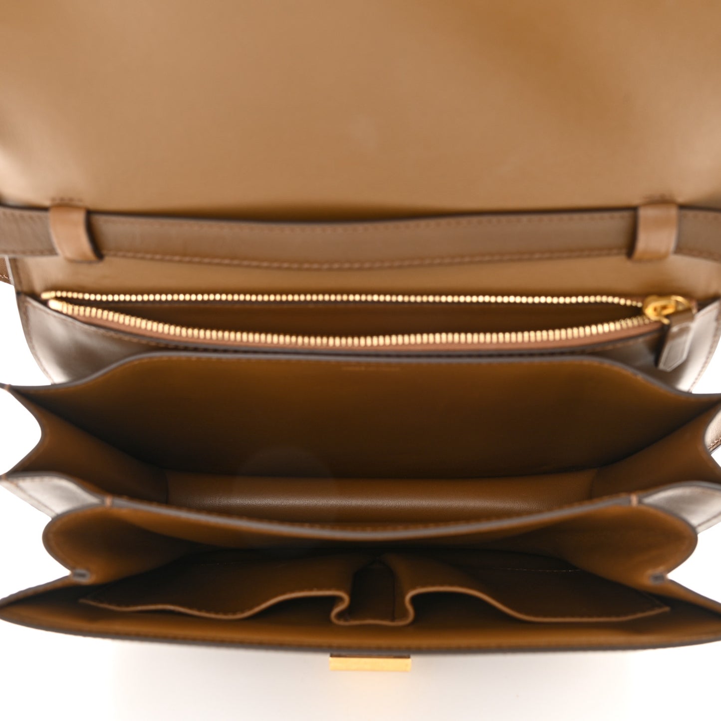 Box Calfskin Medium Classic Box Flap Bag Camel