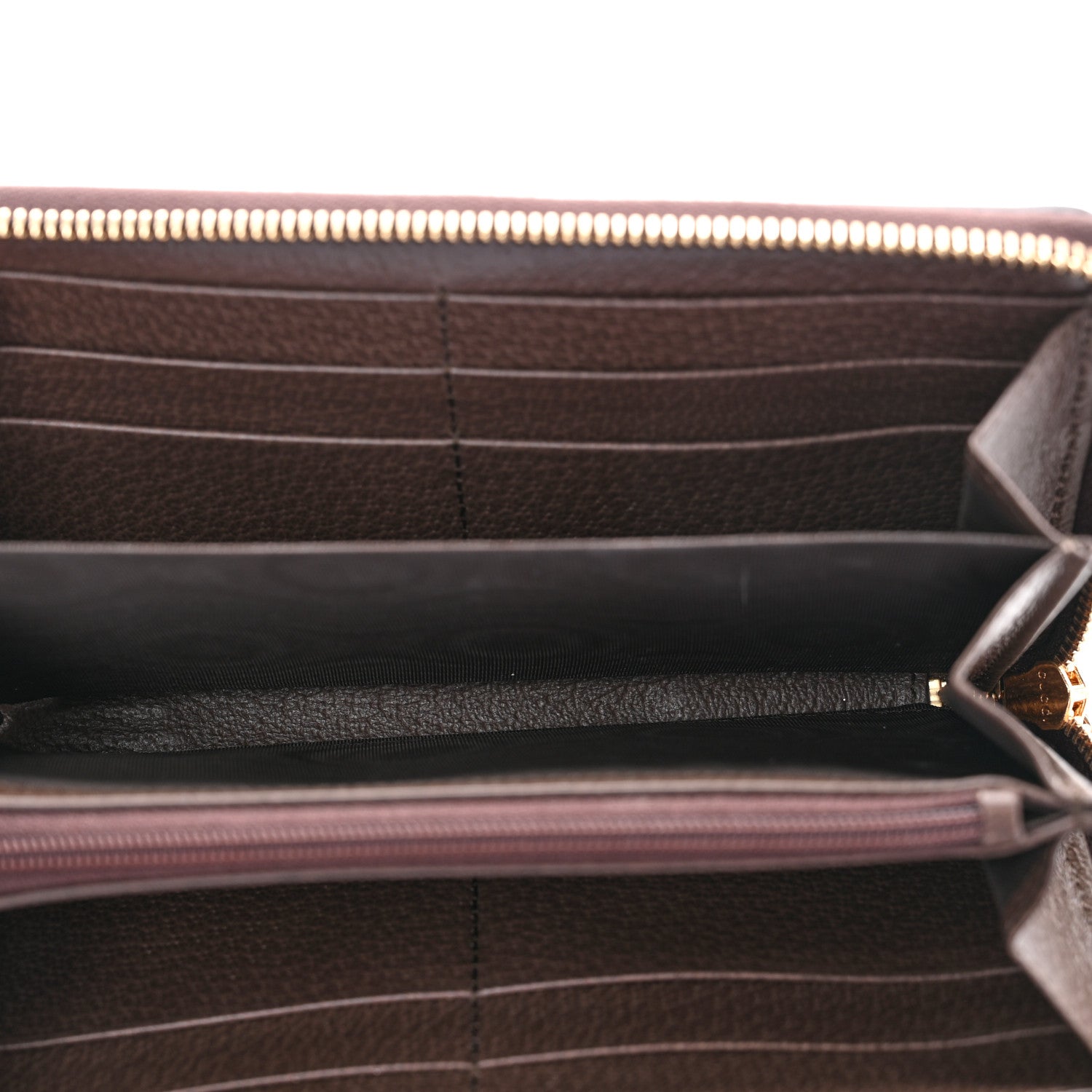 Gucci GG Supreme Monogram Web Ophidia Zip Around Wallet Brown 5 of 7