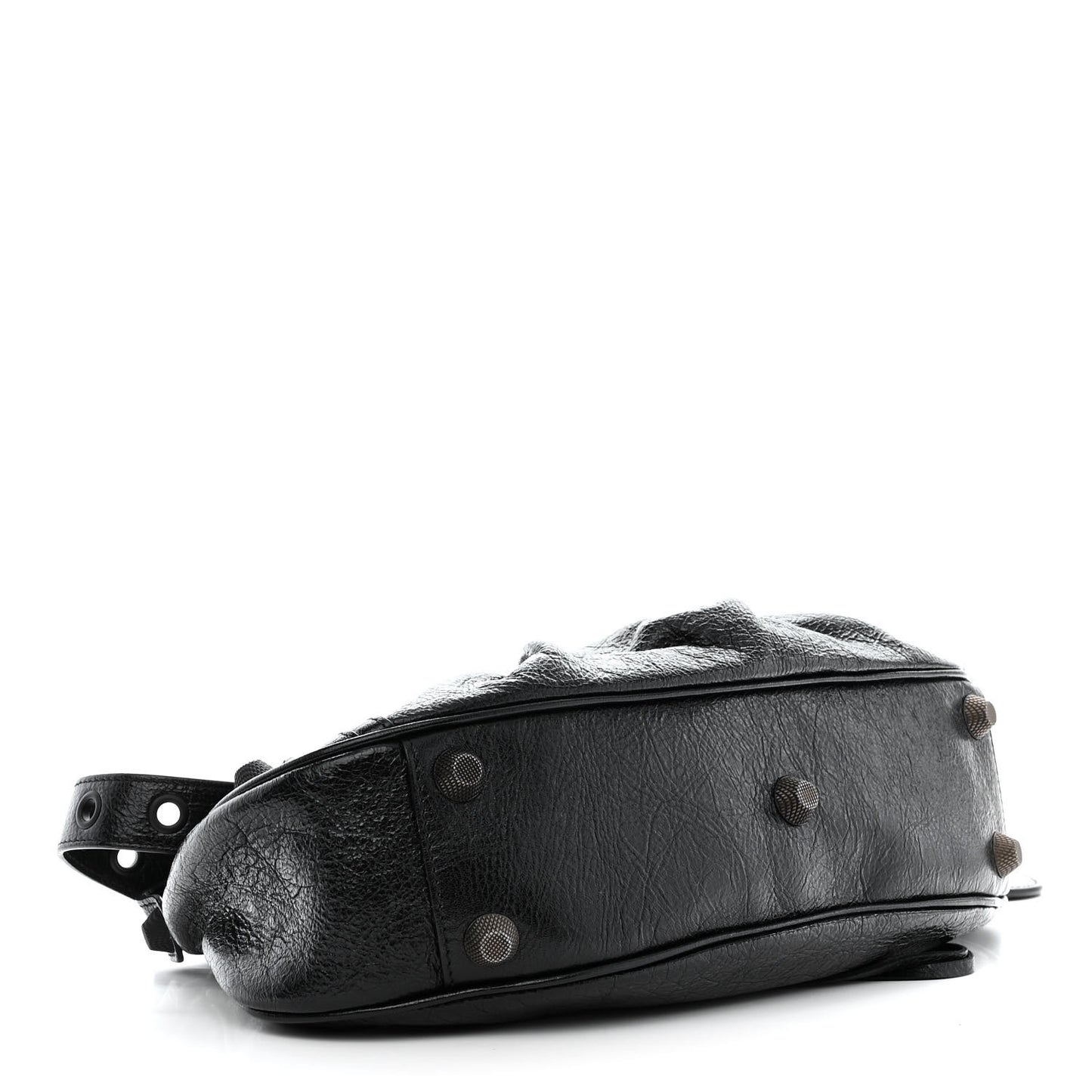 Agneau Arena Monochrome Small Le Cagole Shoulder Bag Black