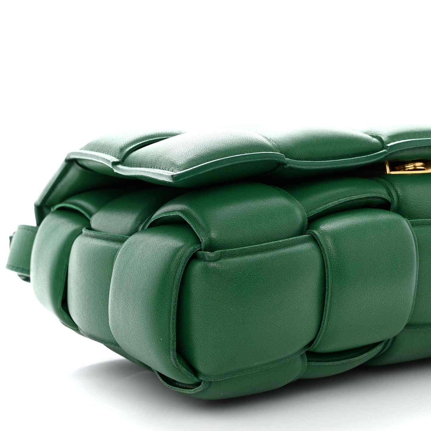 Nappa Maxi Intreccio Padded Cassette Crossbody Bag Racing Green