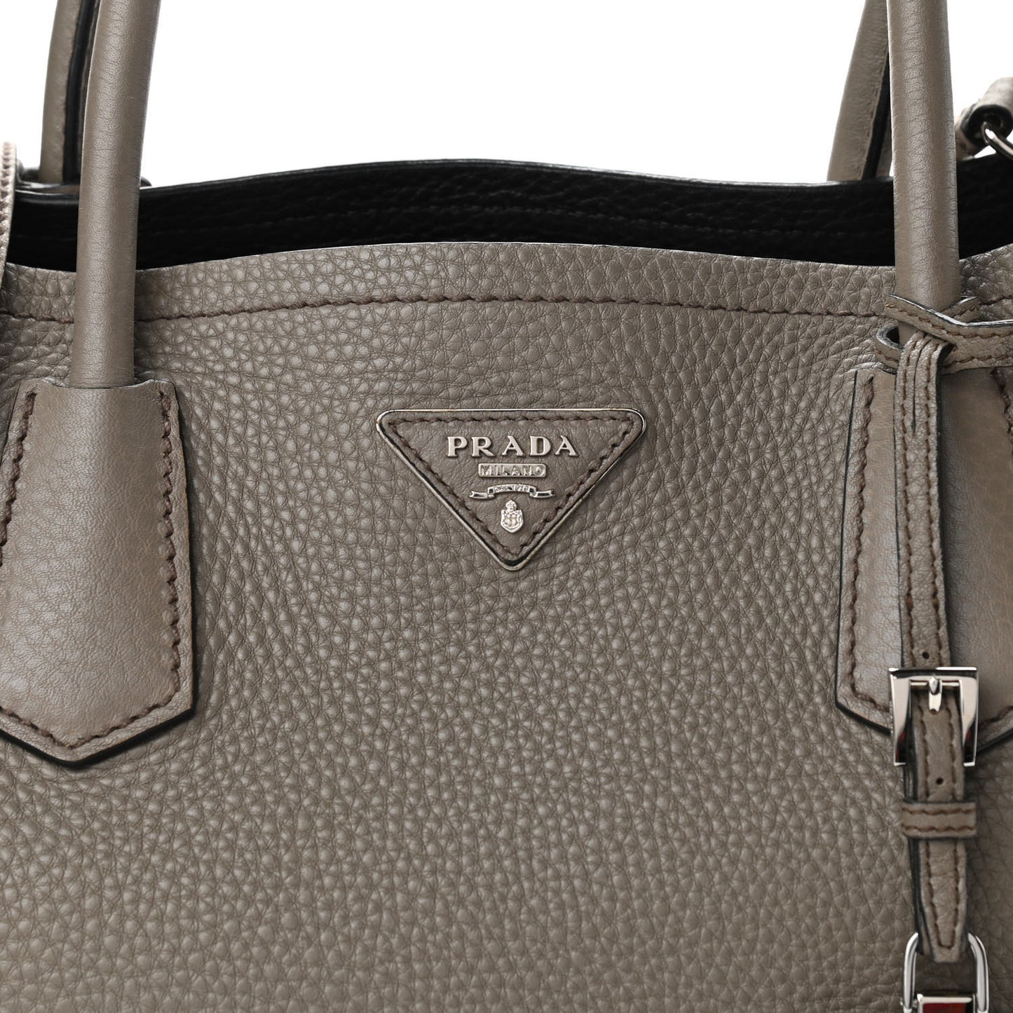 Vitello Daino Small Double Bag Argilla Black