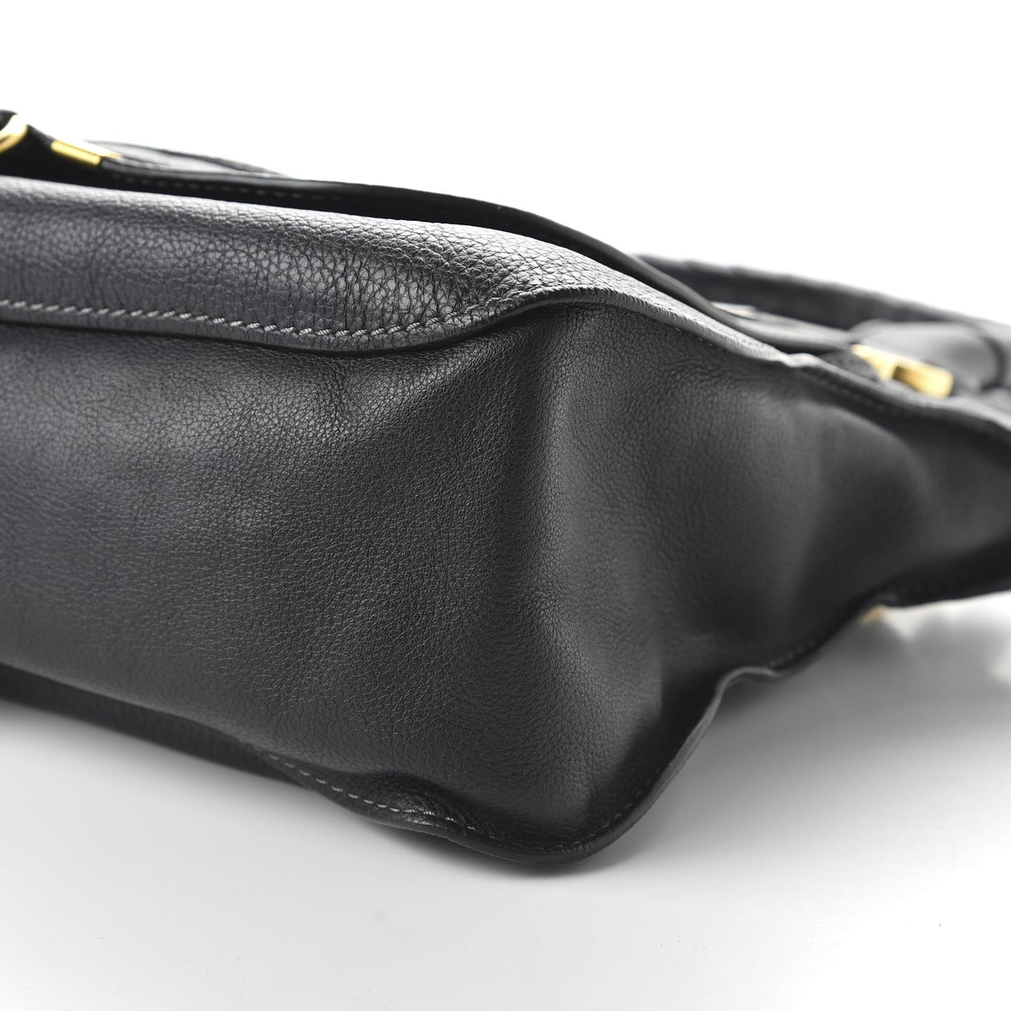 Calfskin Medium Marcie Satchel Black