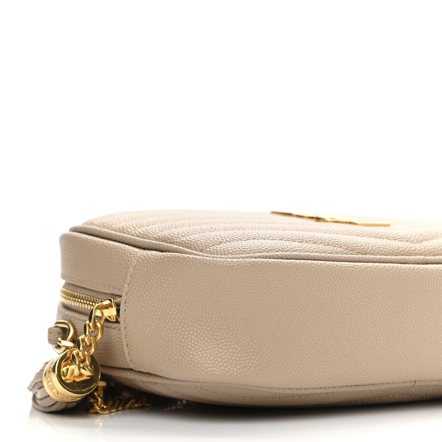 Grain De Poudre Matelasse Monogram Mini Lou Camera Bag Dark Beige