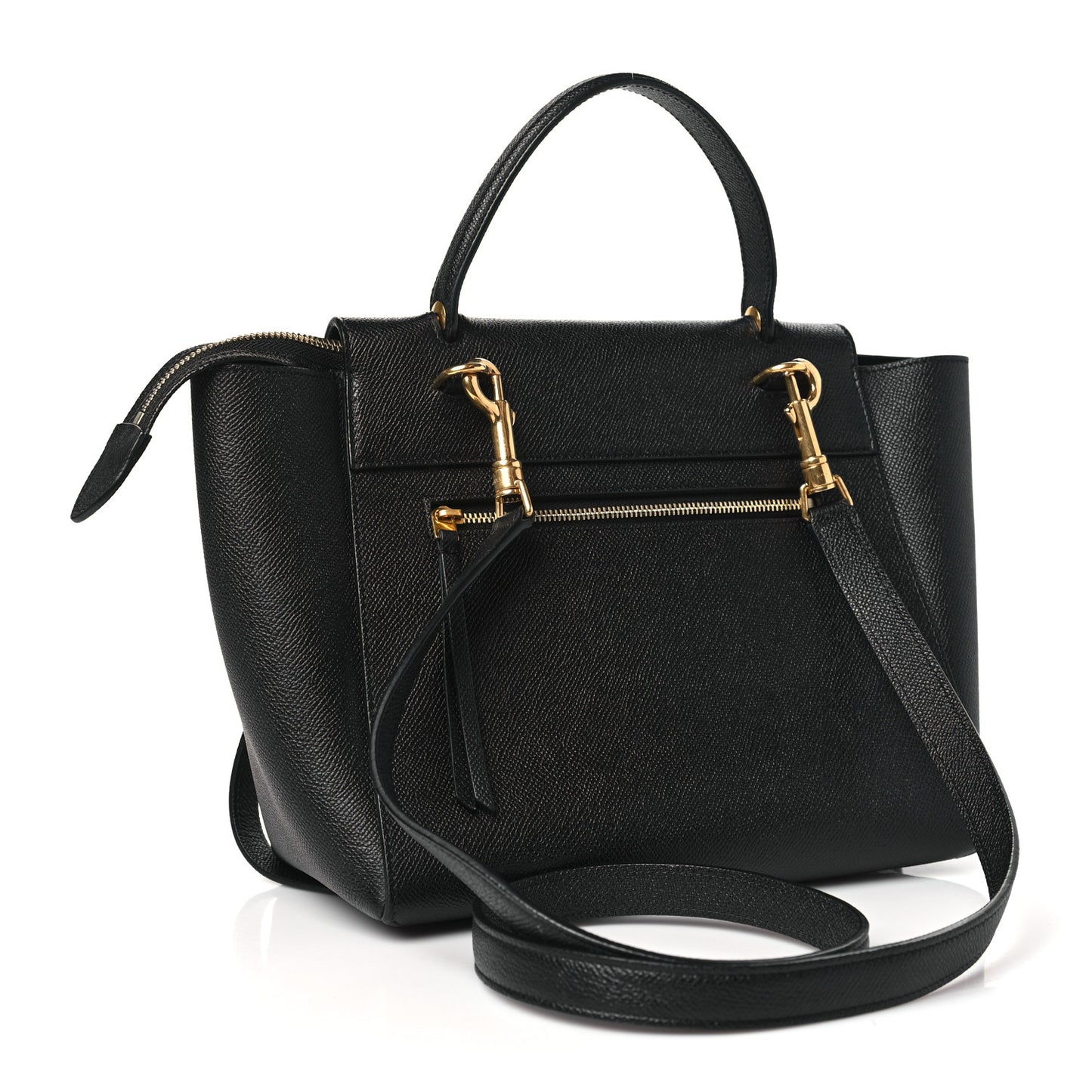 Grained Calfskin Micro Belt Bag Black