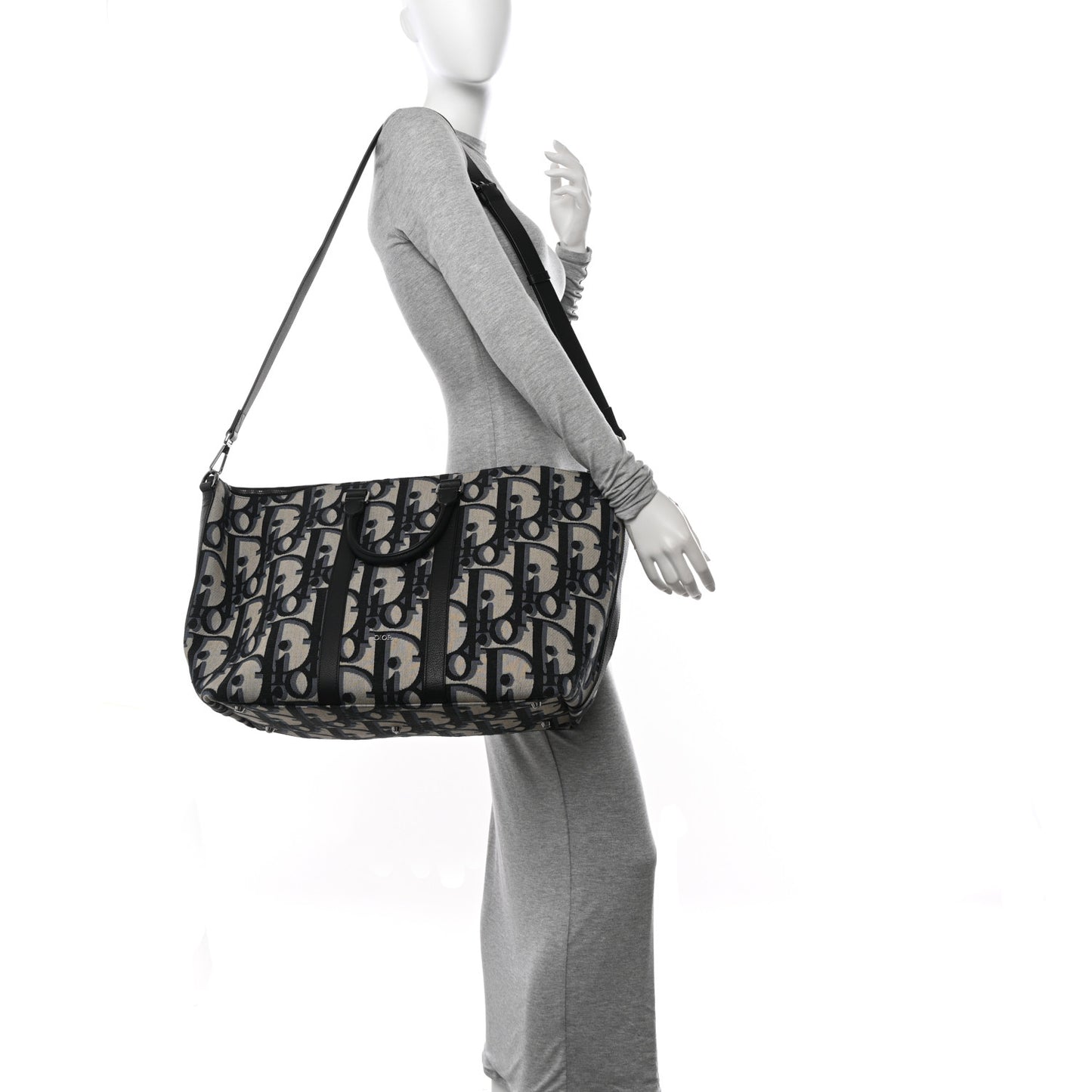 Maxi Oblique Jacquard Weekender 40 Beige Black