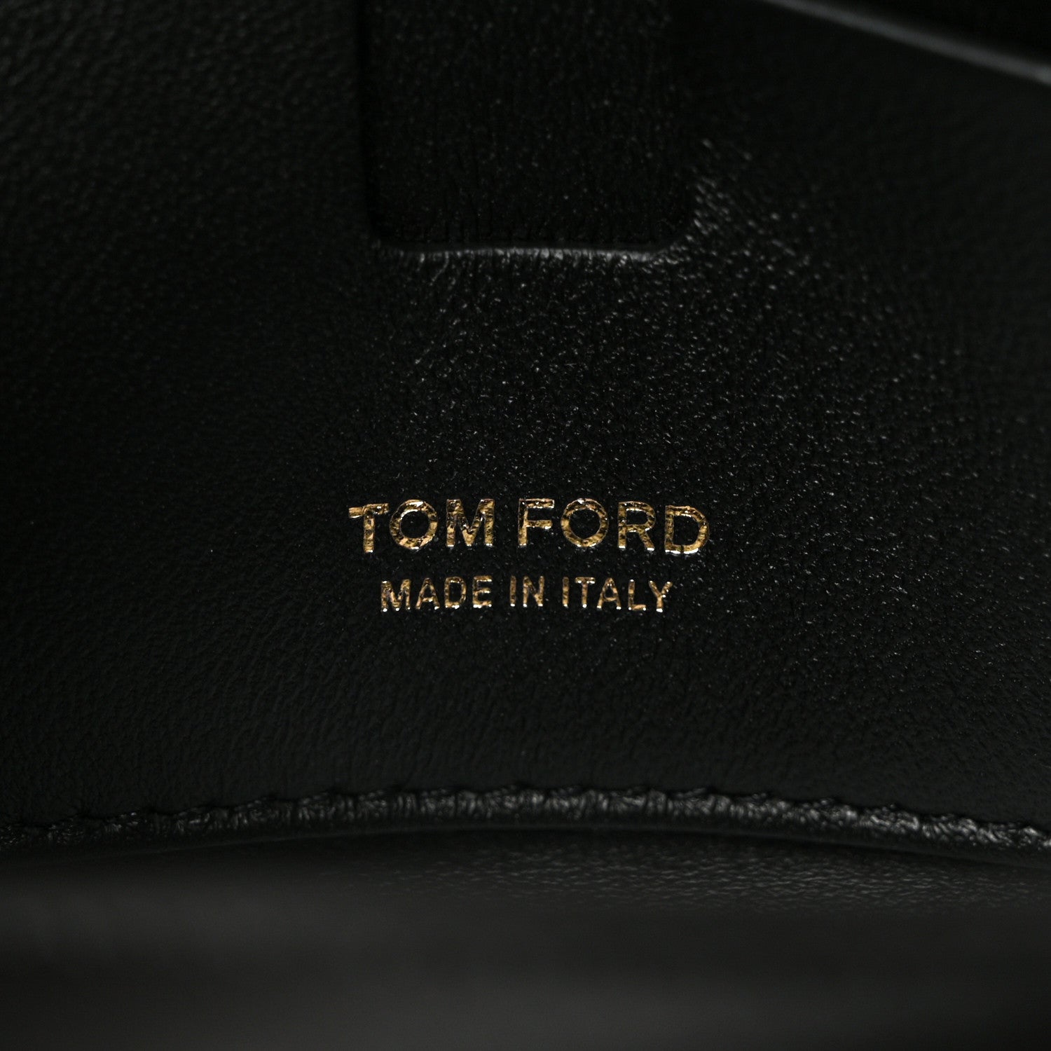 Tom Ford Satin Mini Label Chain Shoulder Bag Black 6 of 9