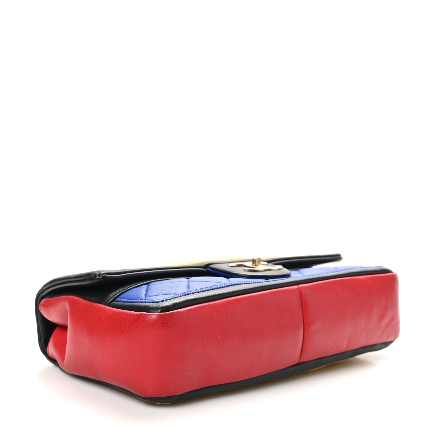 Lambskin Tri-Color Medium Graphic Flap Multicolor