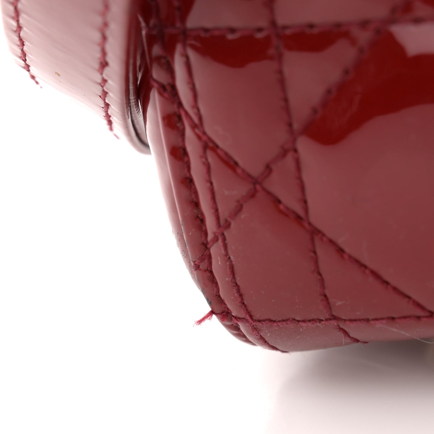 Patent Cannage Large Lady Dior Red