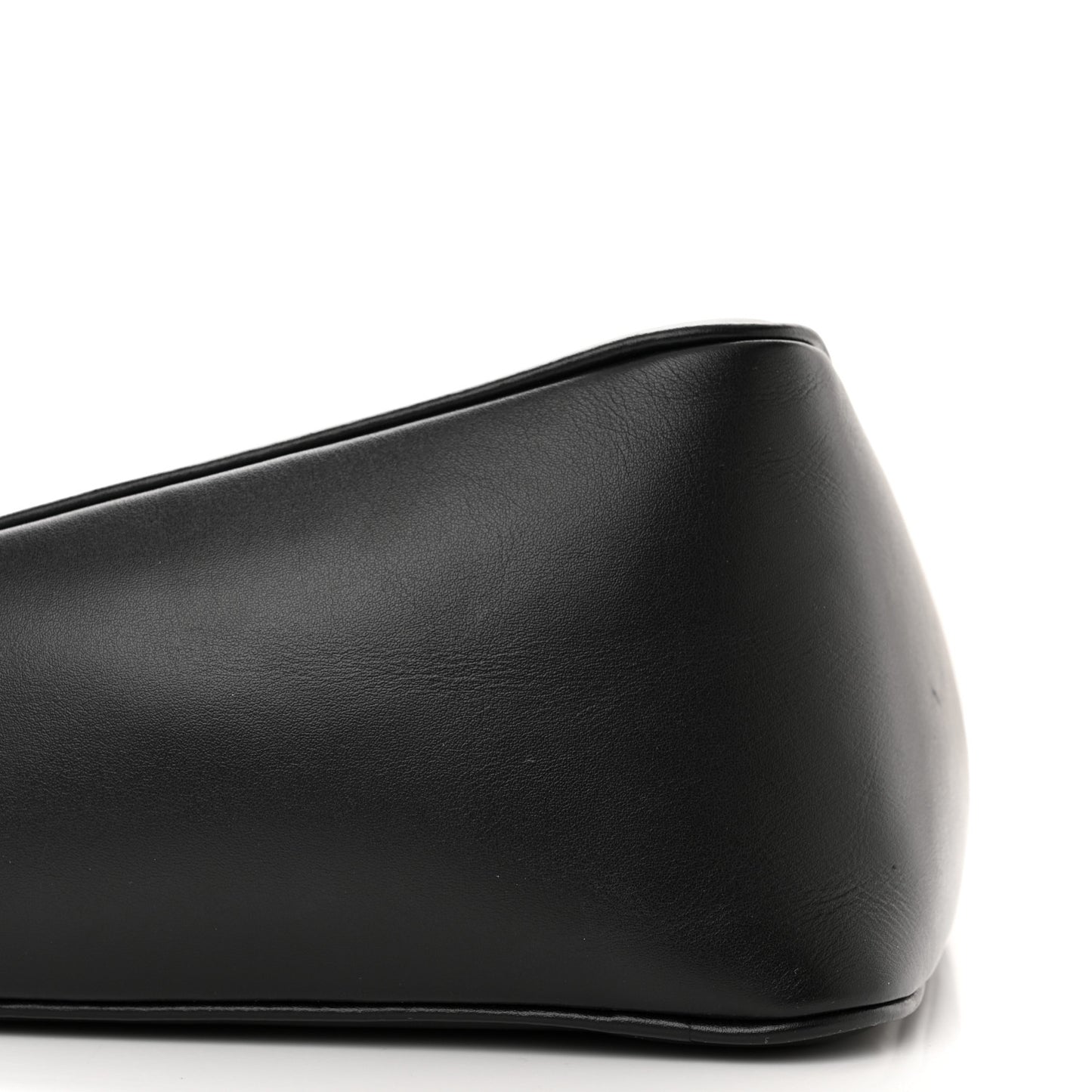 Softy Calfskin Triangle Shoulder Bag Black