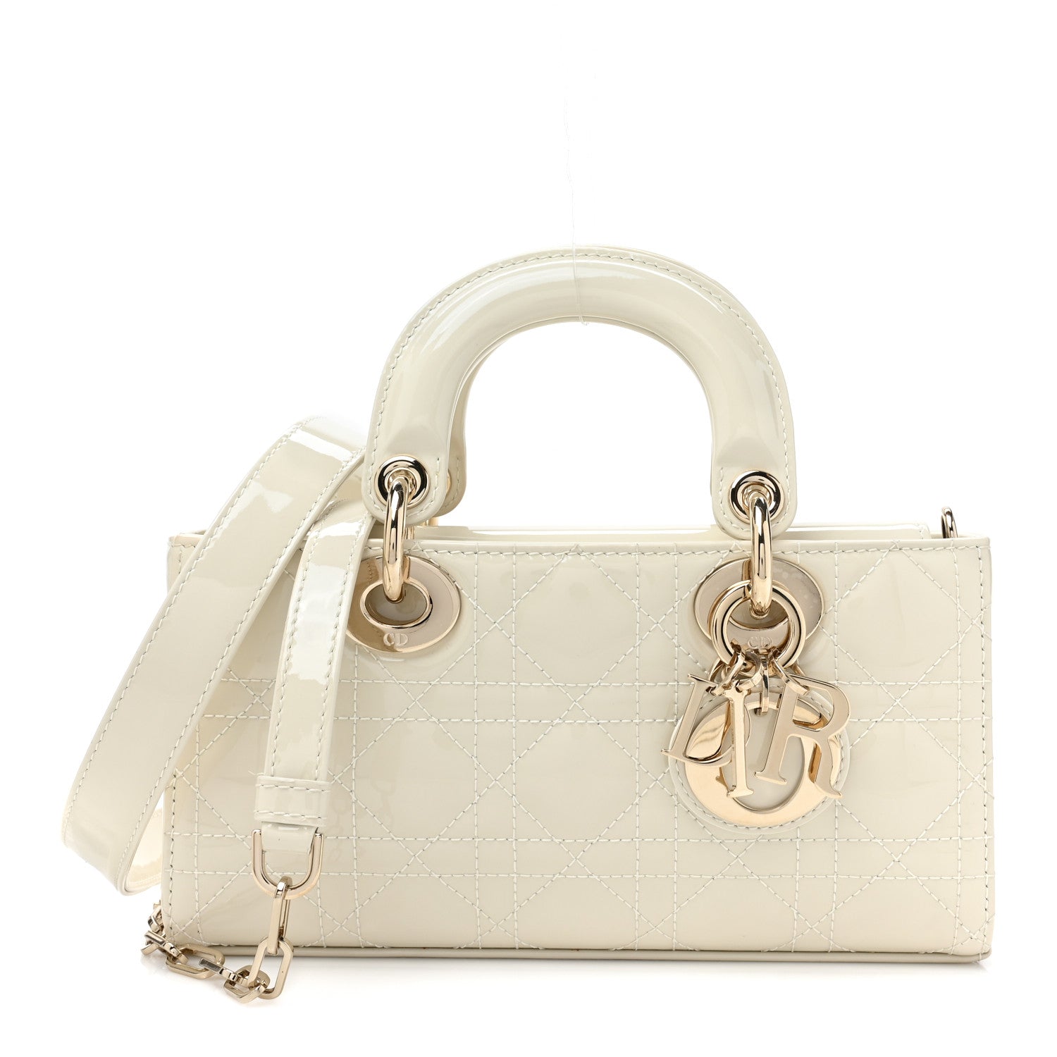 Christian Dior Patent Cannage Small Lady D-Joy Latte 1450876