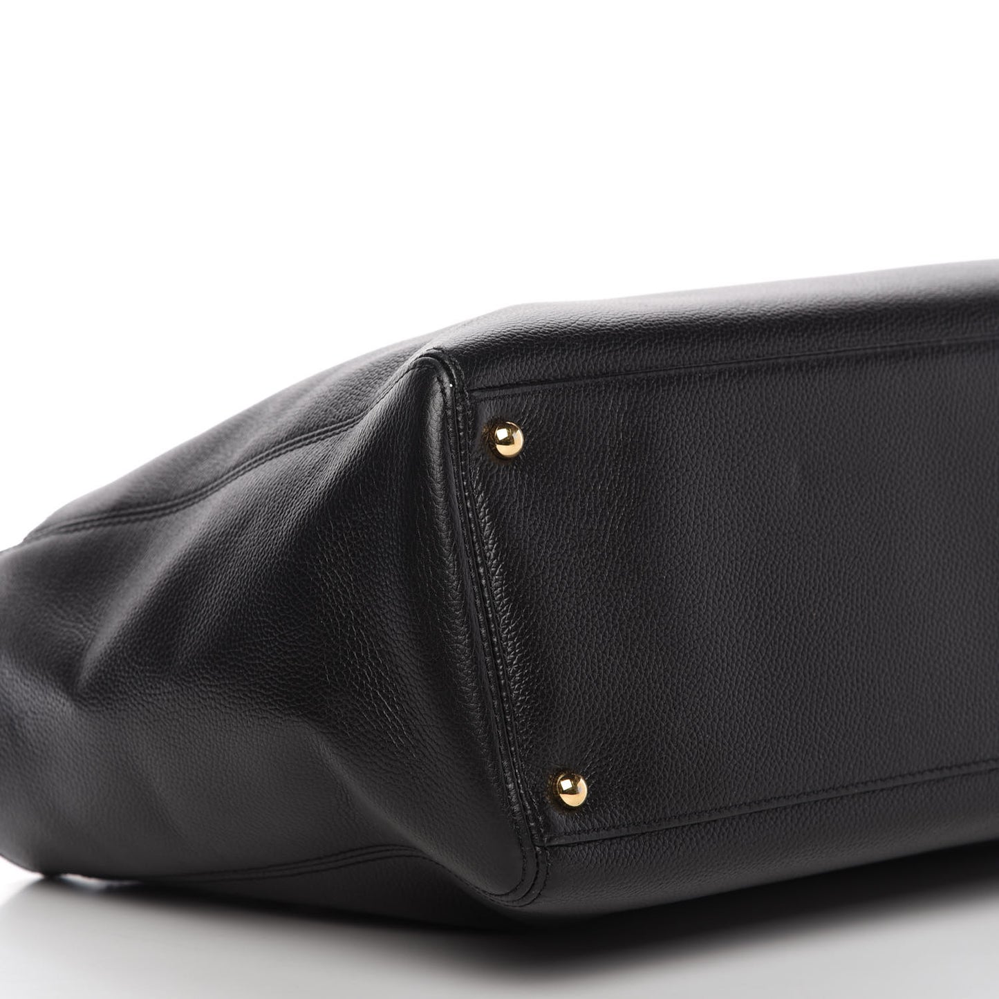 Calfskin Cerf Executive Shopper Tote Black