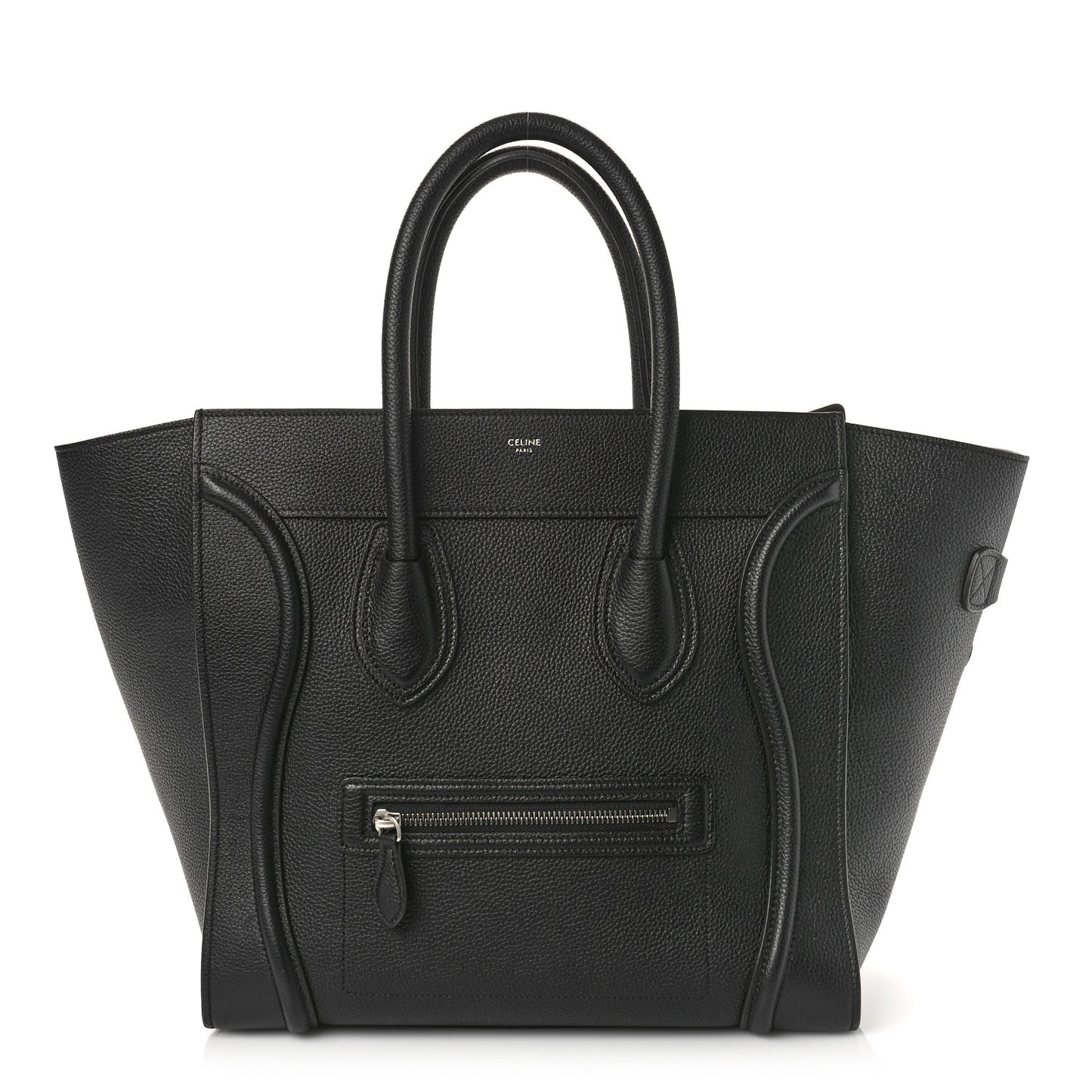 Drummed Calfskin Mini Luggage Black