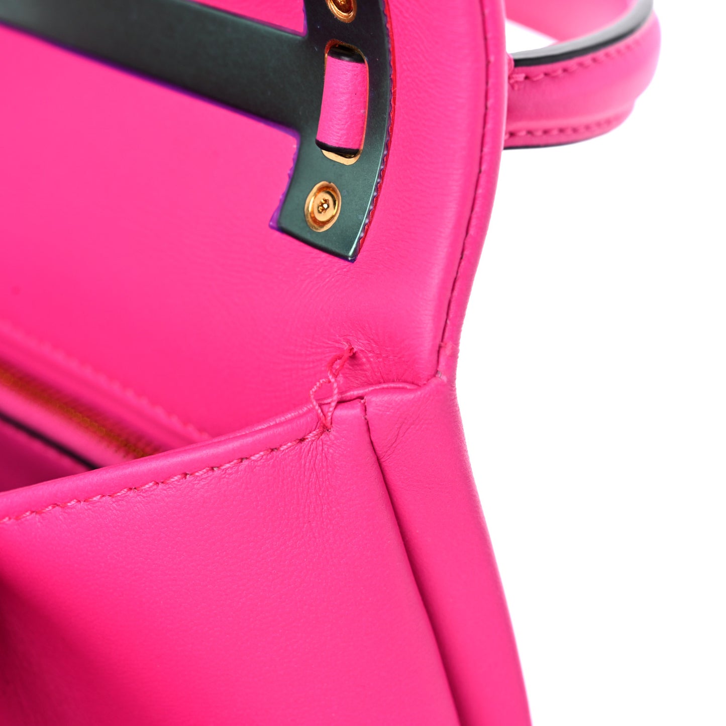 Nappa Small One Stud Top Handle Bag Pink PP