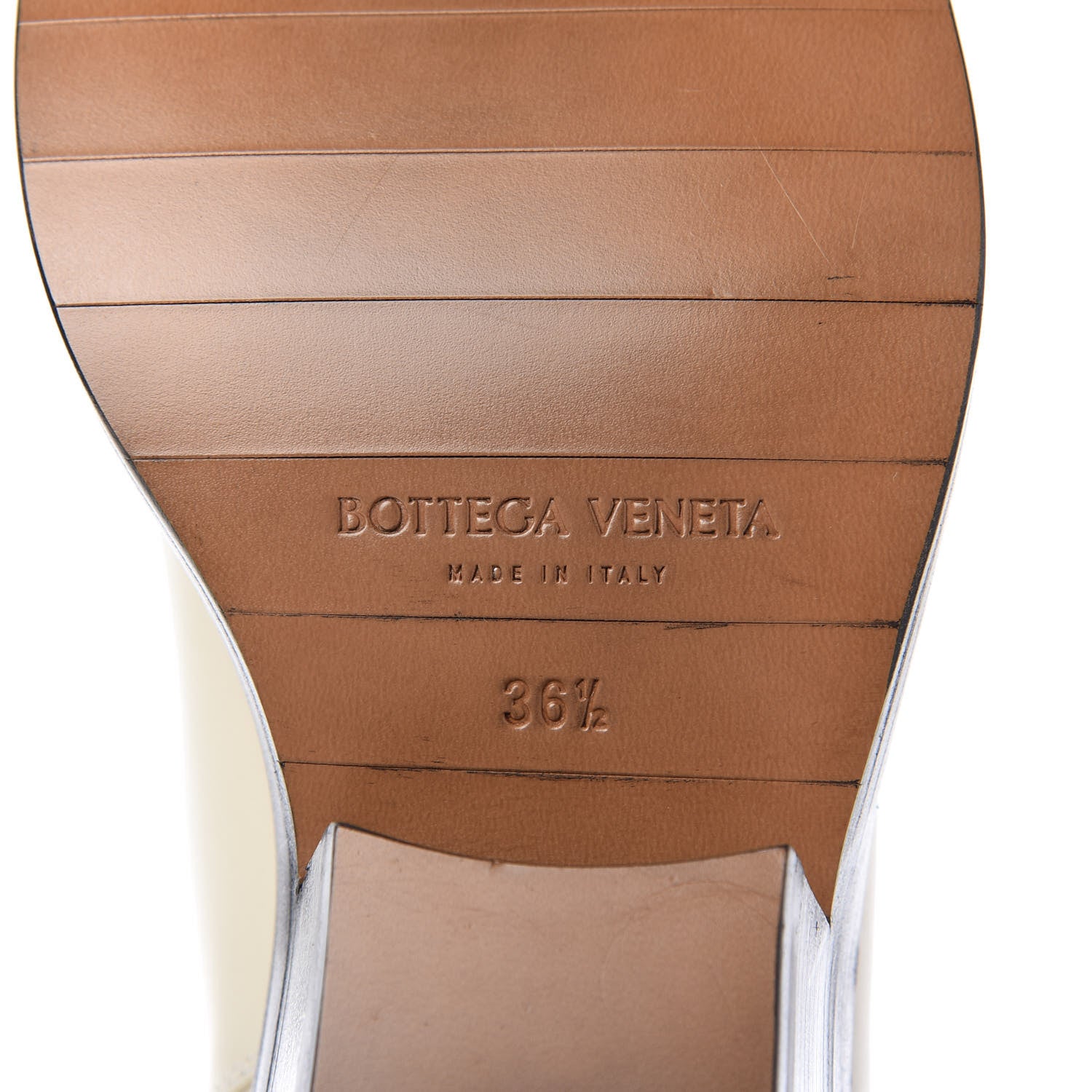 Bottega Veneta Calfskin Lean Mid-Calf Boots 36.5 Wax 7 of 8