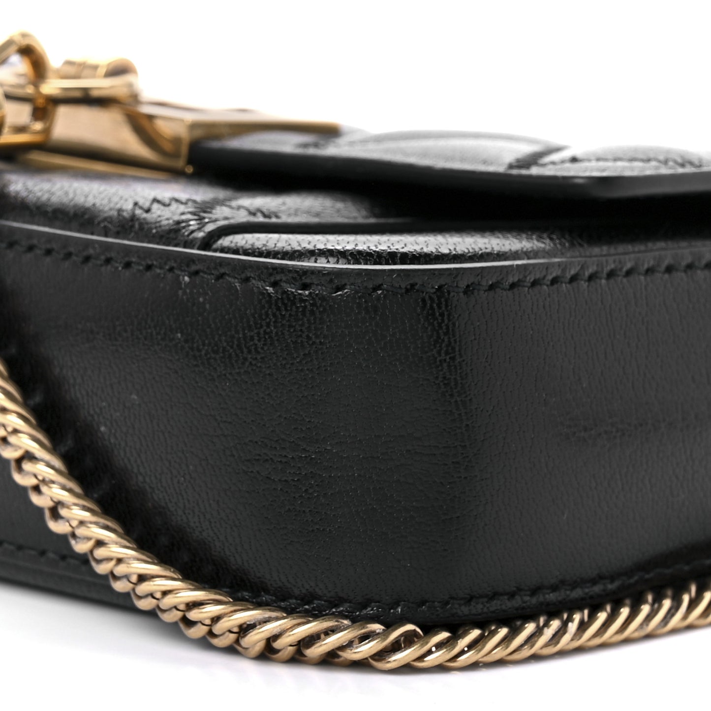 Goatskin Quilted GV3 Mini Pocket Convertible Bag Black