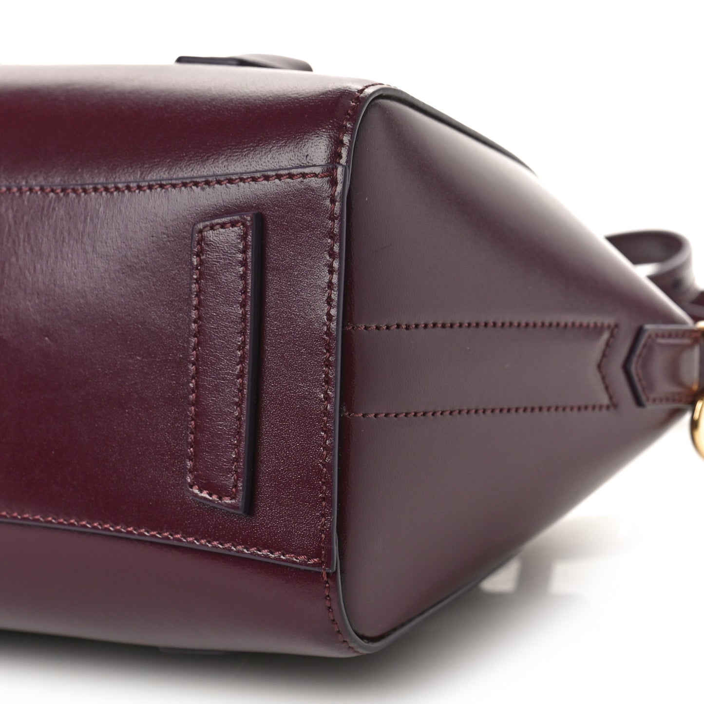 Box Calfskin Mini Lock Antigona Oxblood Red