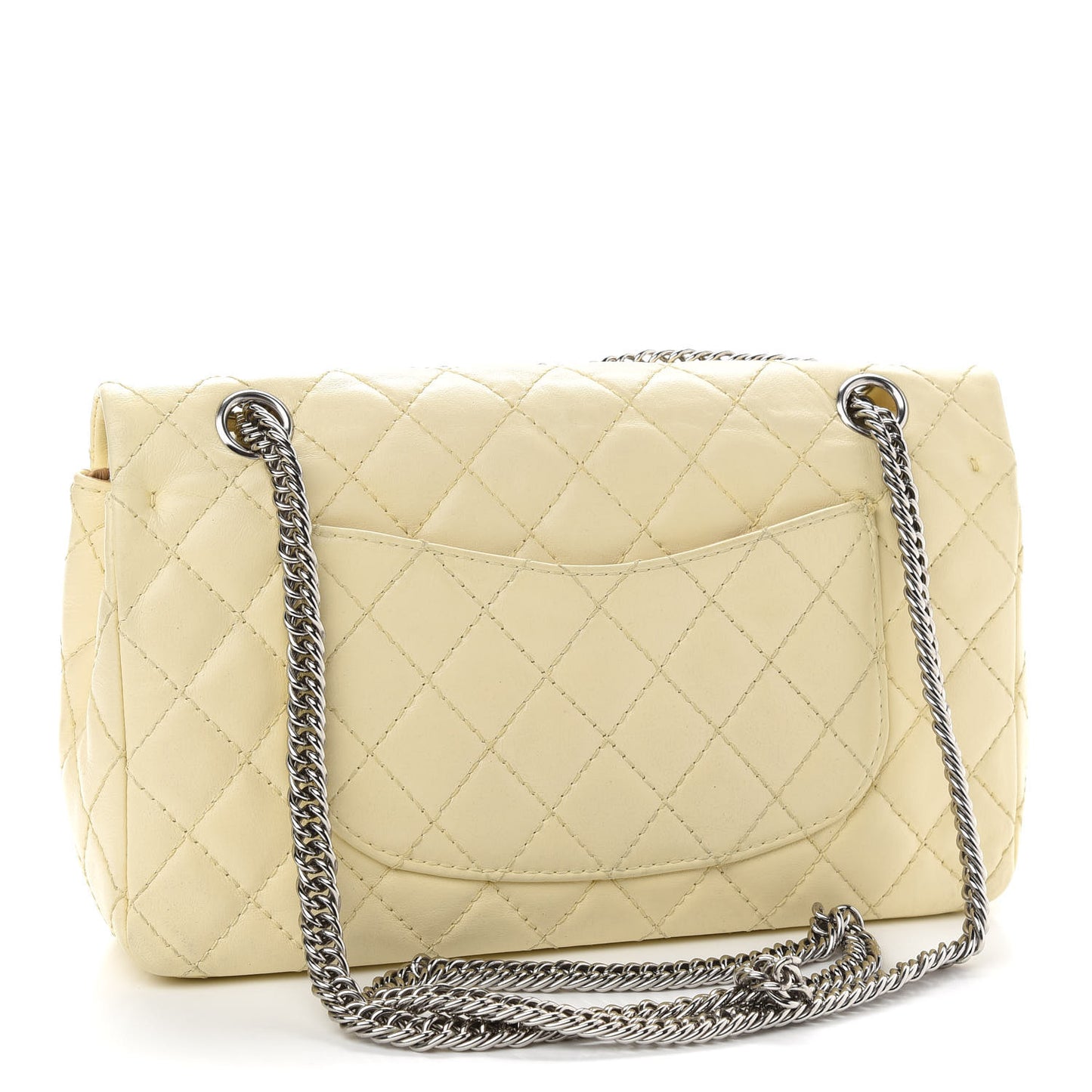Lambskin Quilted Medium Double Flap Bijoux Chain Ivory