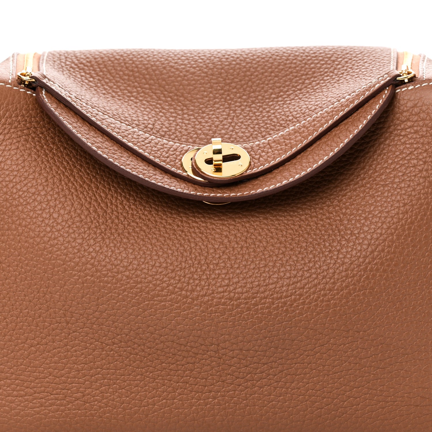 Hermes Taurillon Clemence Lindy 26 Gold 8 of 10