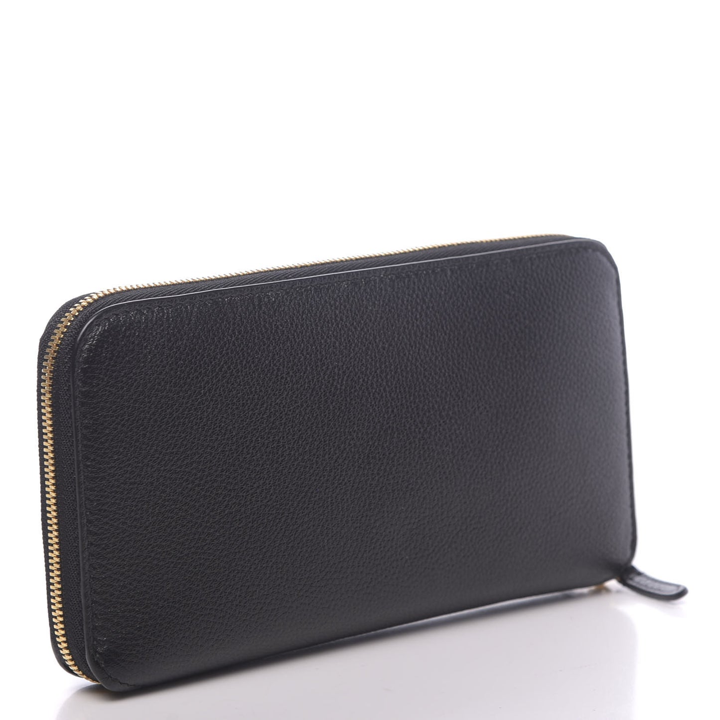 Grained Calfskin BB Continental Zip Around Wallet Black