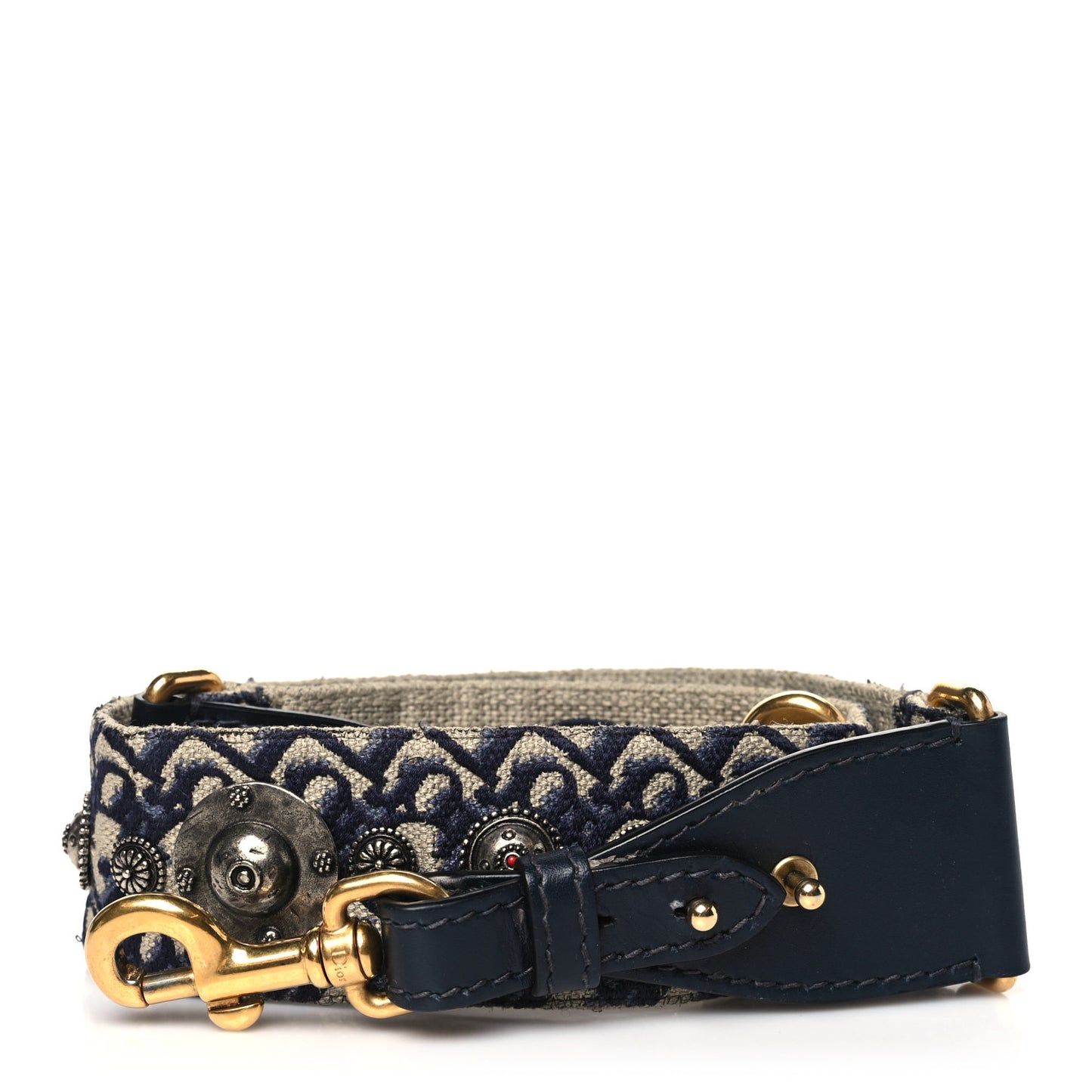 Oblique Studded Shoulder Strap Blue