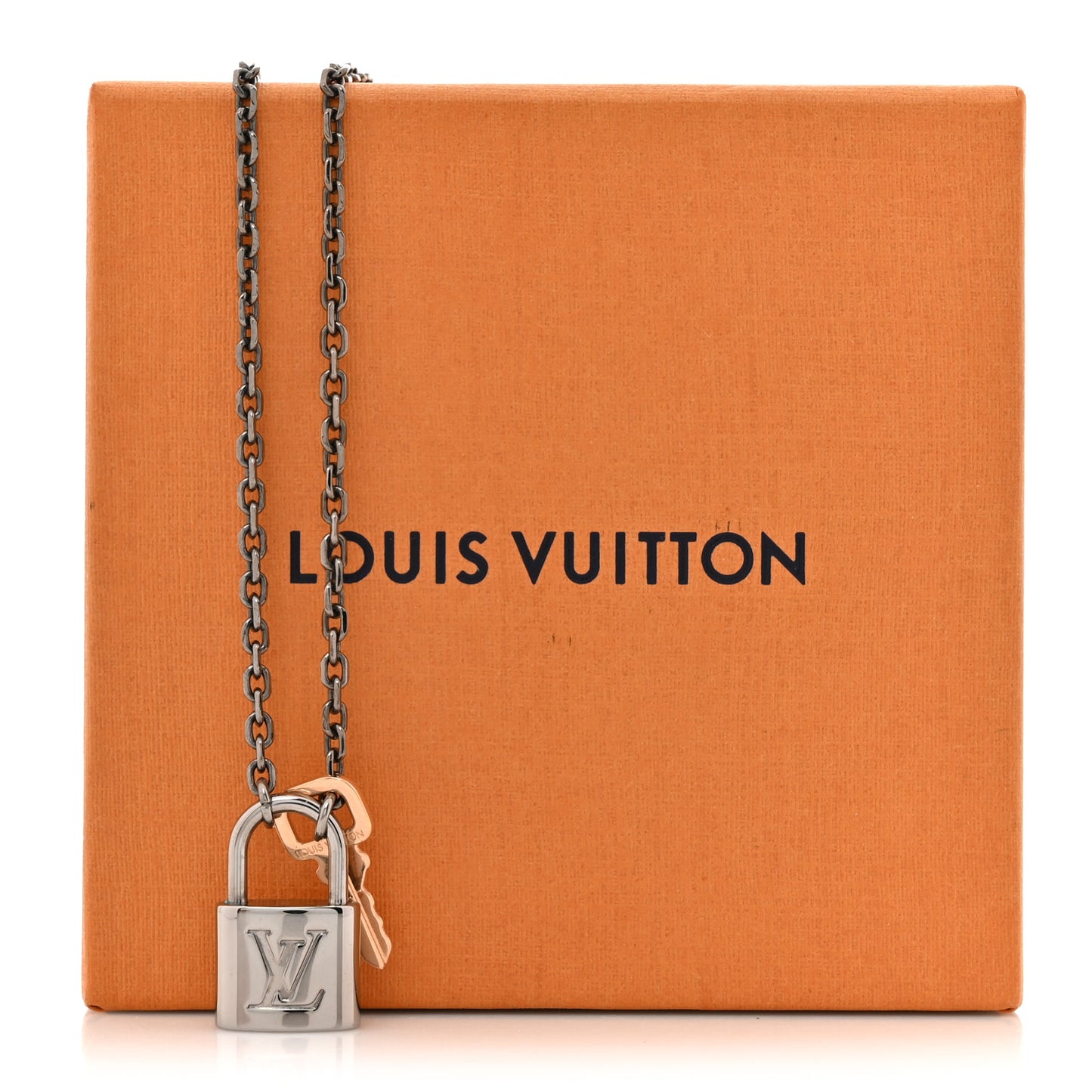 Valentine Lock Pendant Necklace Silver