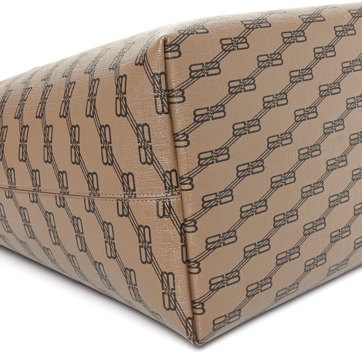 Coated Canvas BB Monogram Large Signature East West Shopper Bag Beige Brown