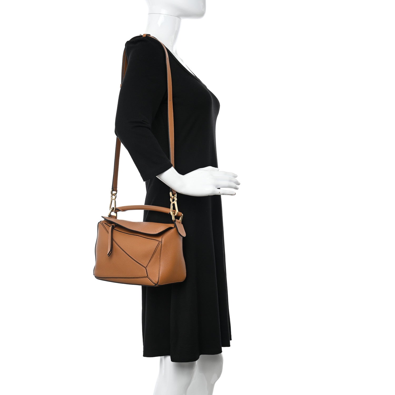 Loewe Calfskin Small Puzzle Bag Light Caramel 2 of 9