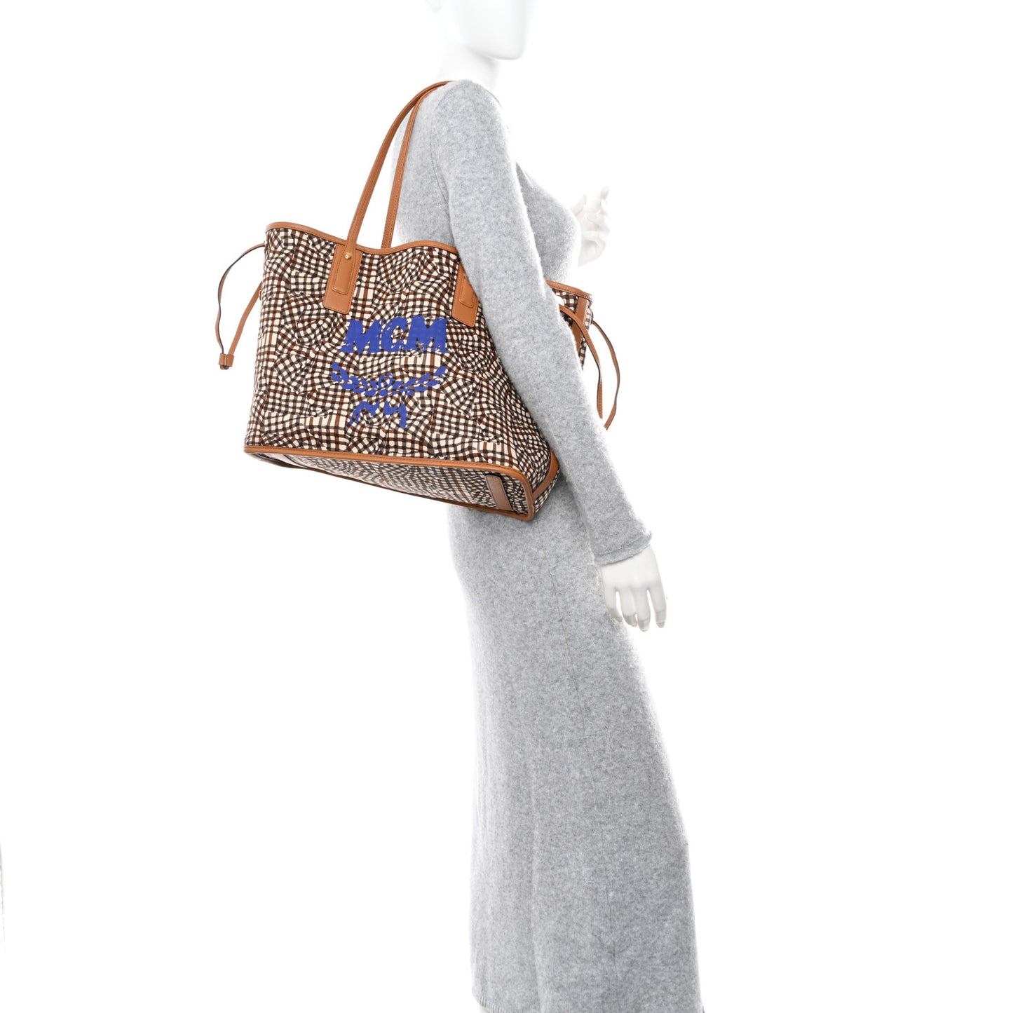 Visetos Medium Liz Reversible City Series Las Vegas Shopper Tote Cognac