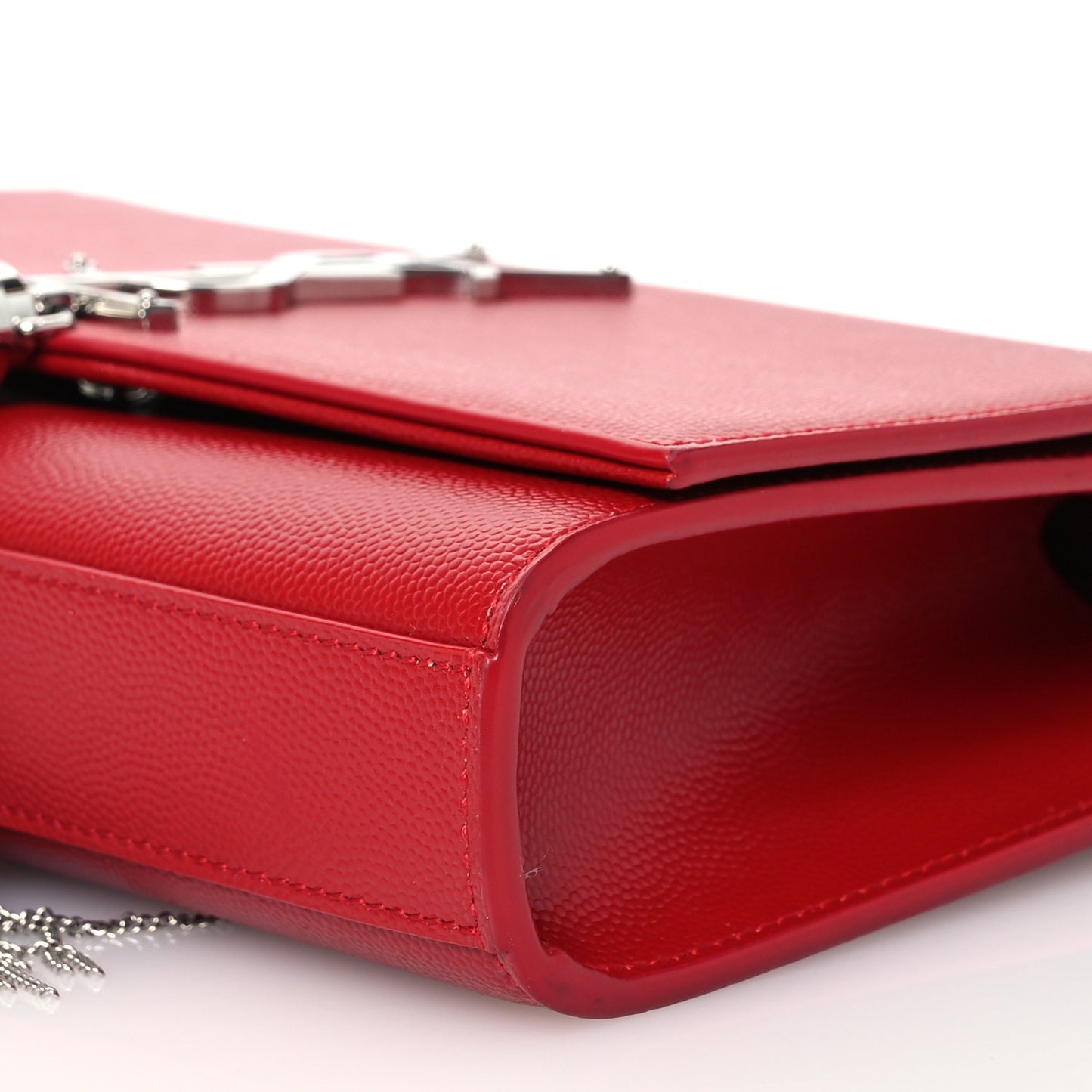 Grain De Poudre Small Classic Monogram Kate Tassel Satchel Red