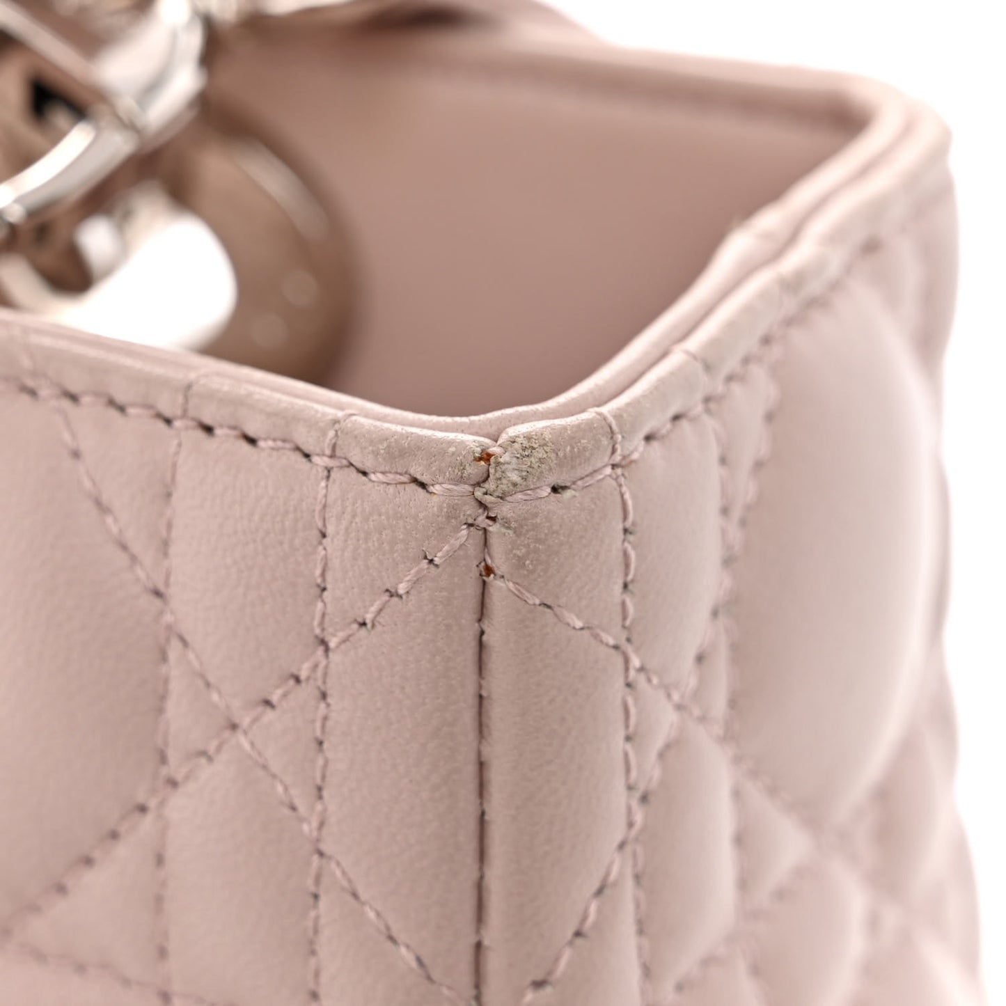 Lambskin Cannage Medium Lady Dior Light Pink
