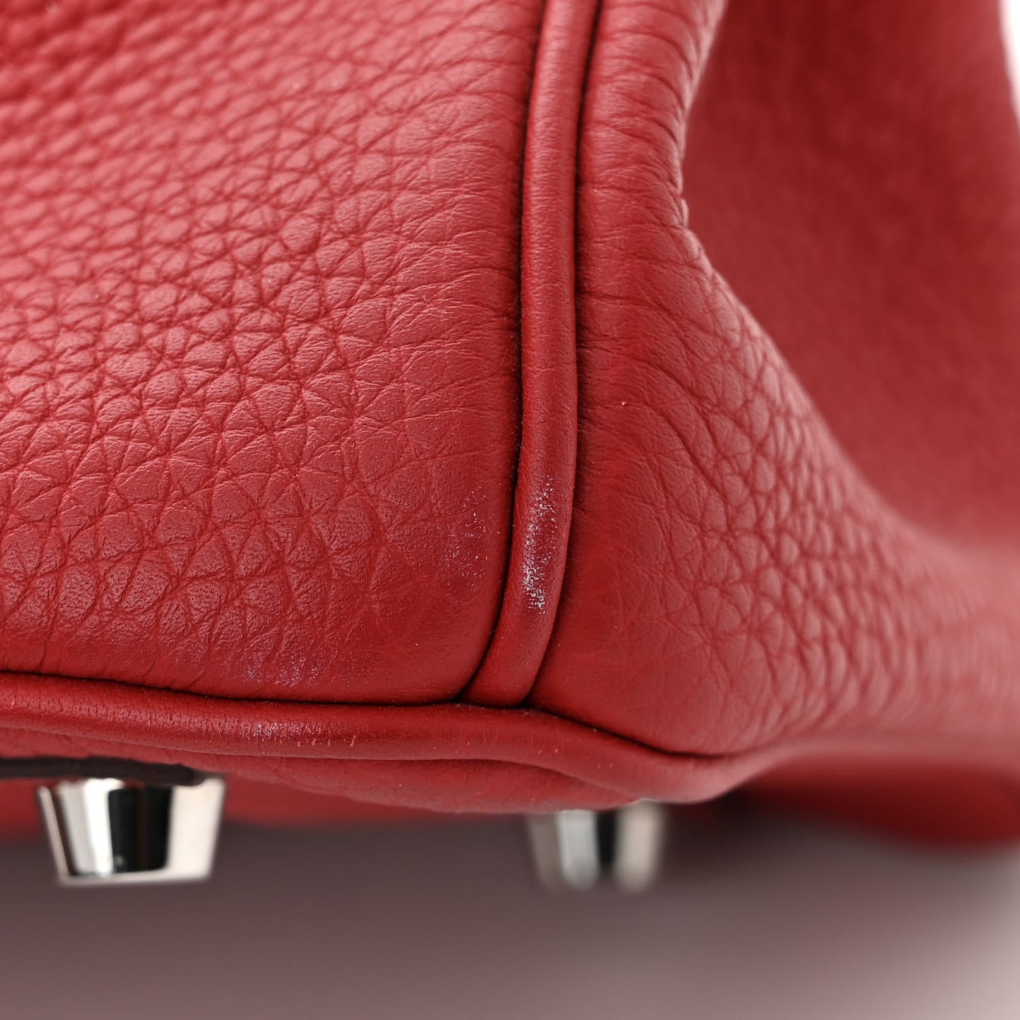 Taurillon Clemence Birkin 30 Rouge Piment