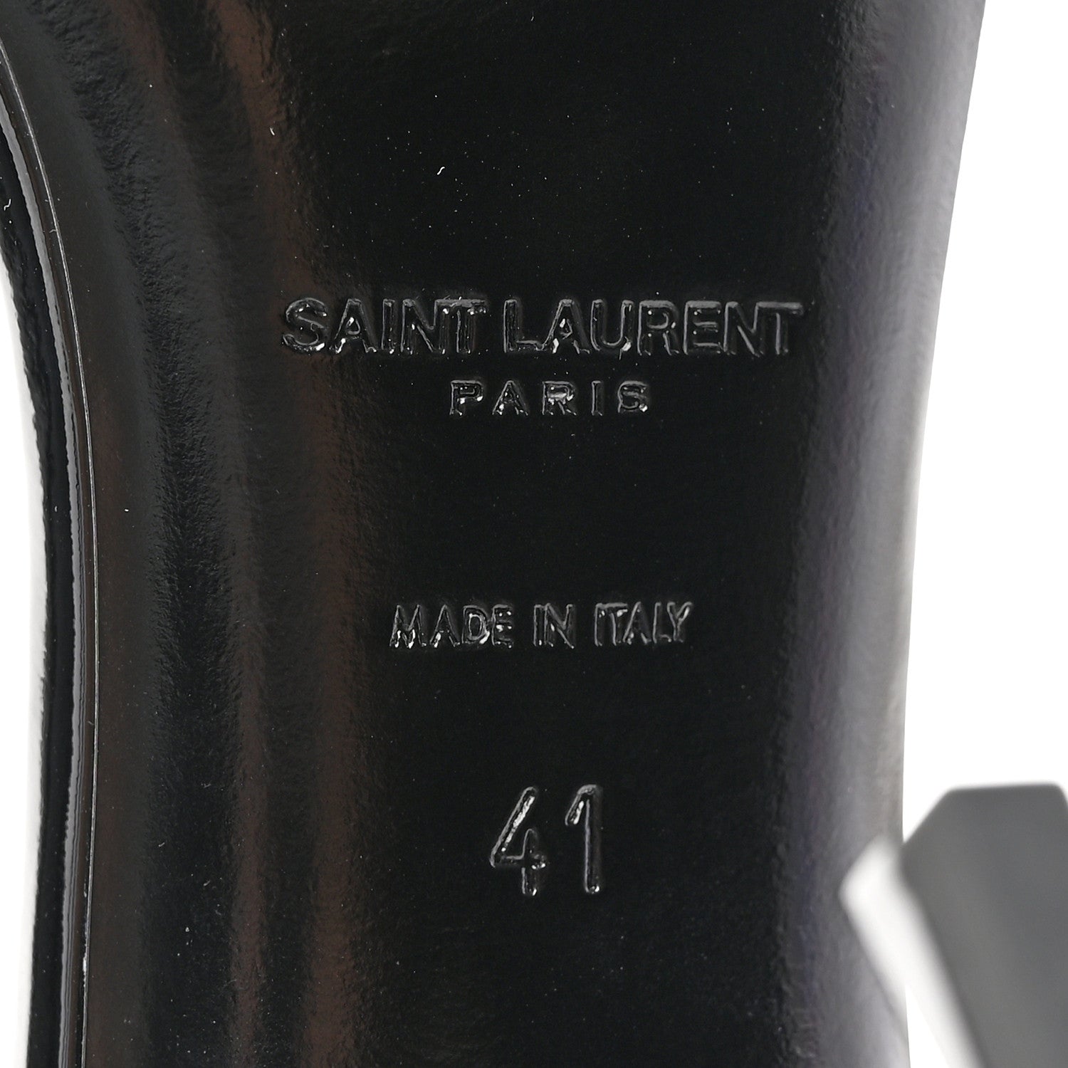 Saint Laurent Patent Calfskin Opyum 85 Sandals 41 Black 6 of 11