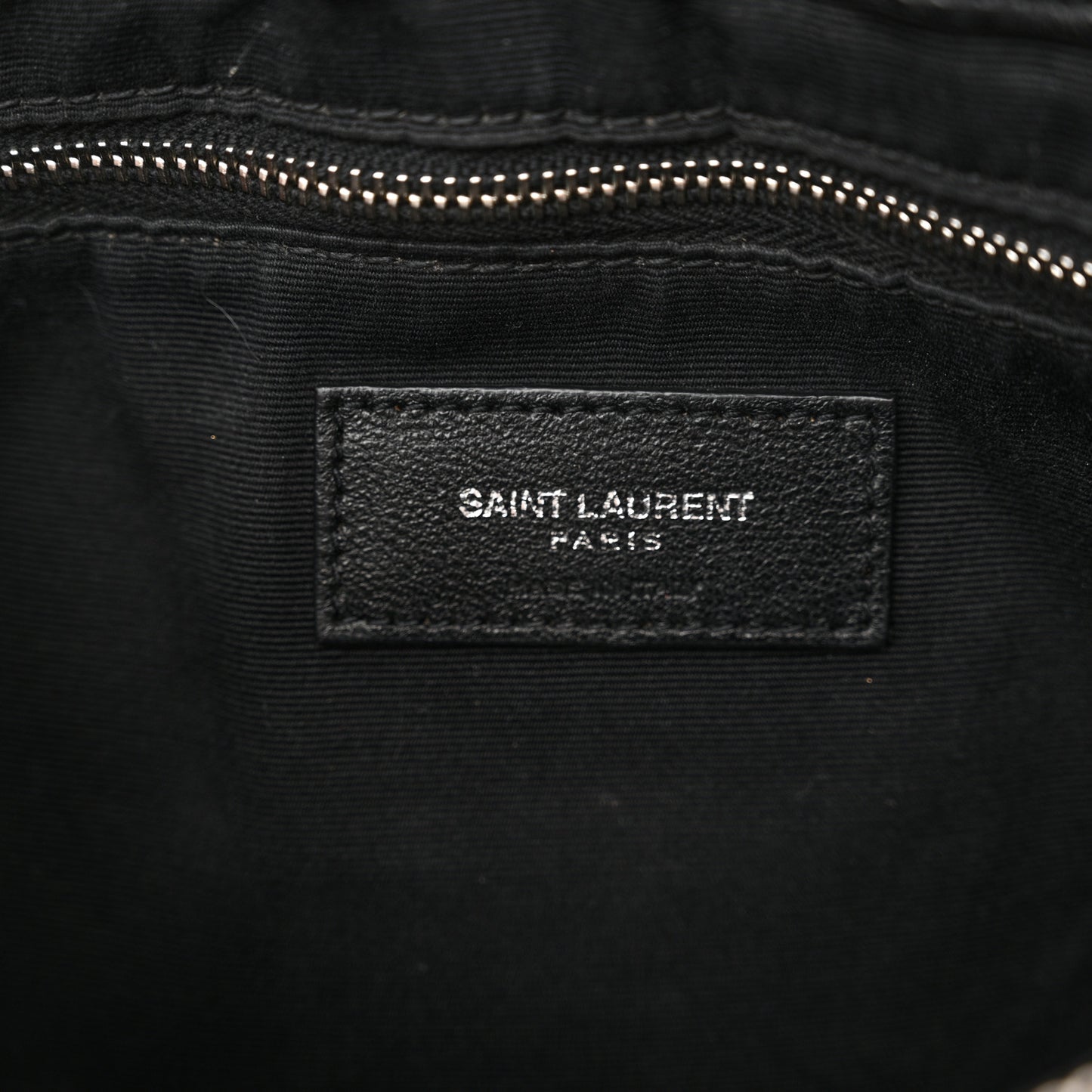 Calfskin Y Quilted Monogram Large Loulou Chain Satchel Black
