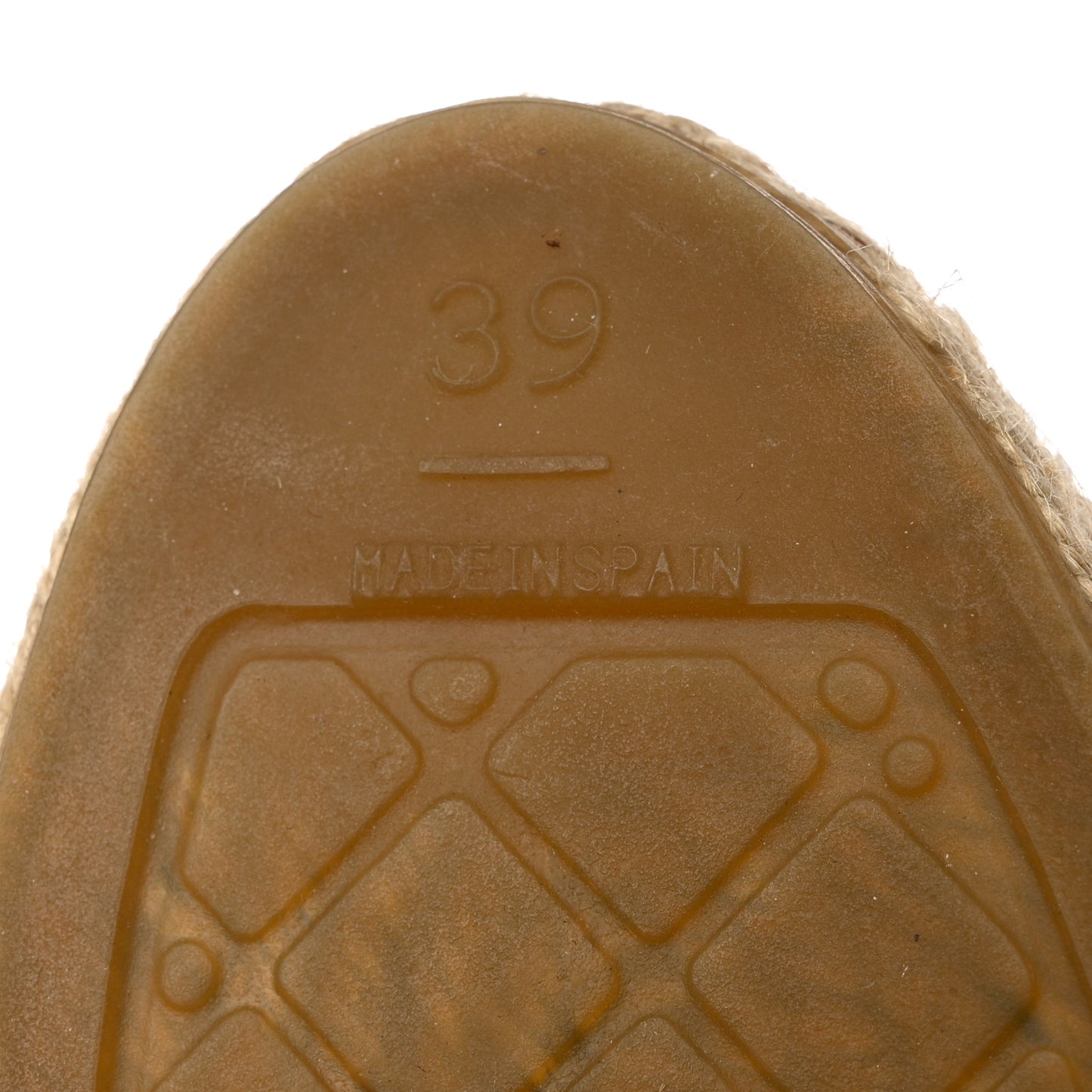 Lambskin Quilted CC Espadrilles 39 Beige