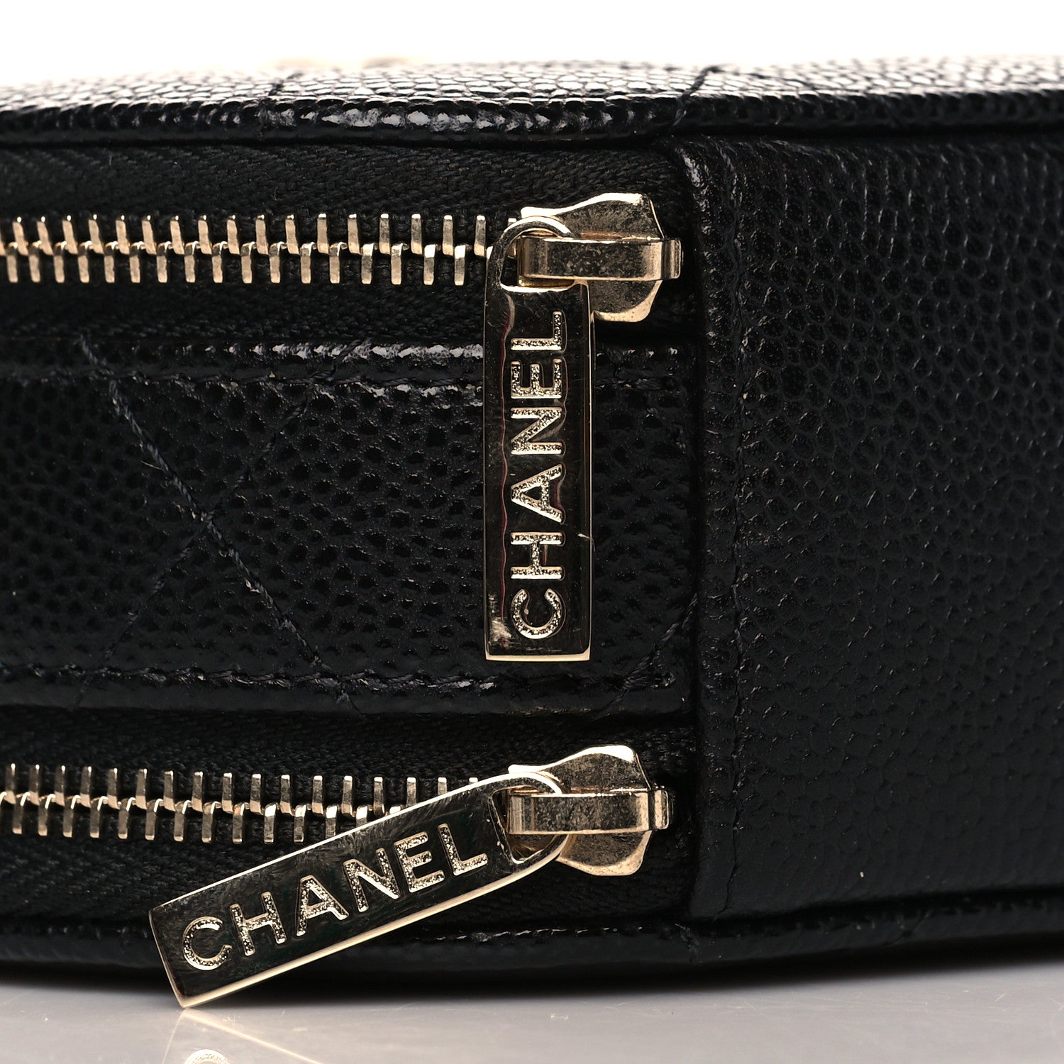 Chanel Caviar Quilted Round Handle With Care Vanity With Chain Black 9 of 11