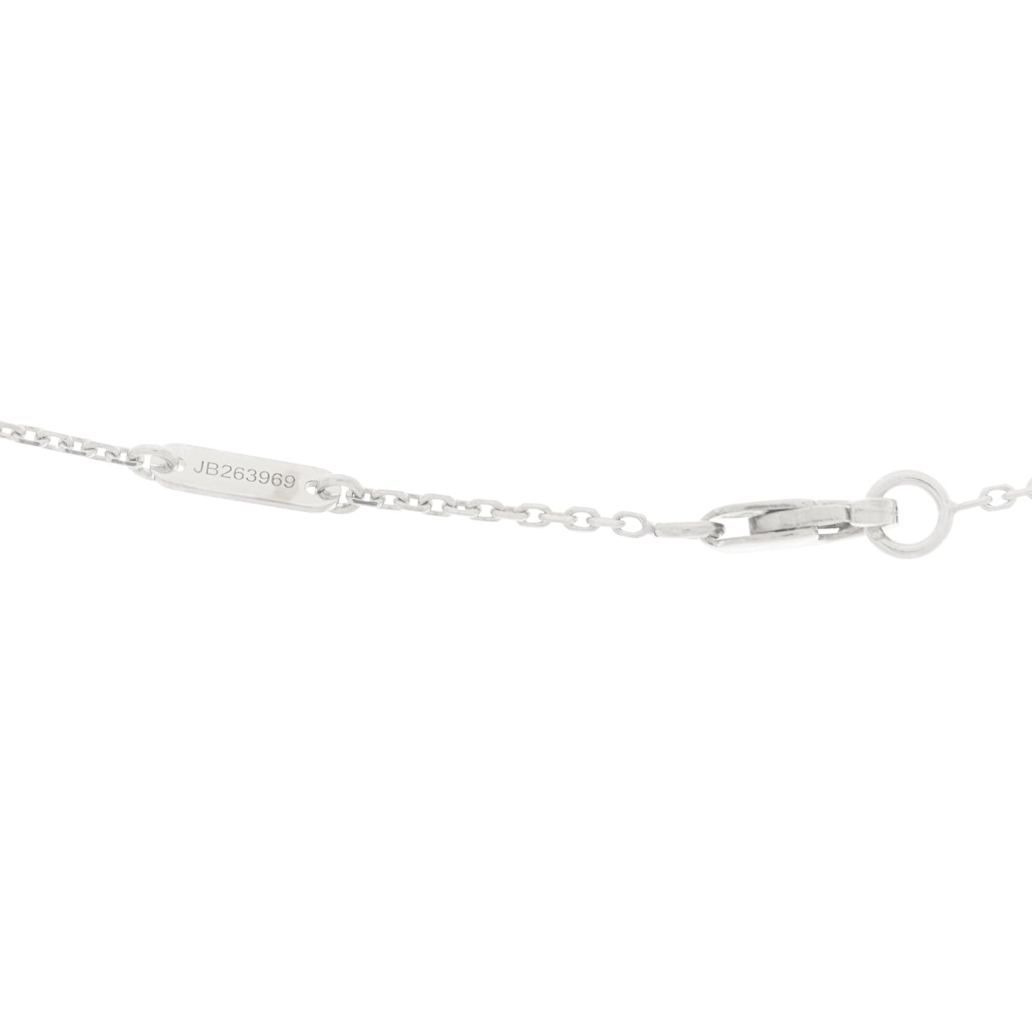 18K White Gold Turquoise Sweet Alhambra Butterfly Pendant Necklace