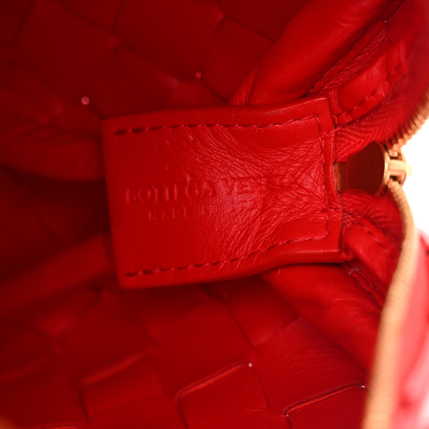 Nappa Intrecciato Mini Loop Camera Bag Redstone