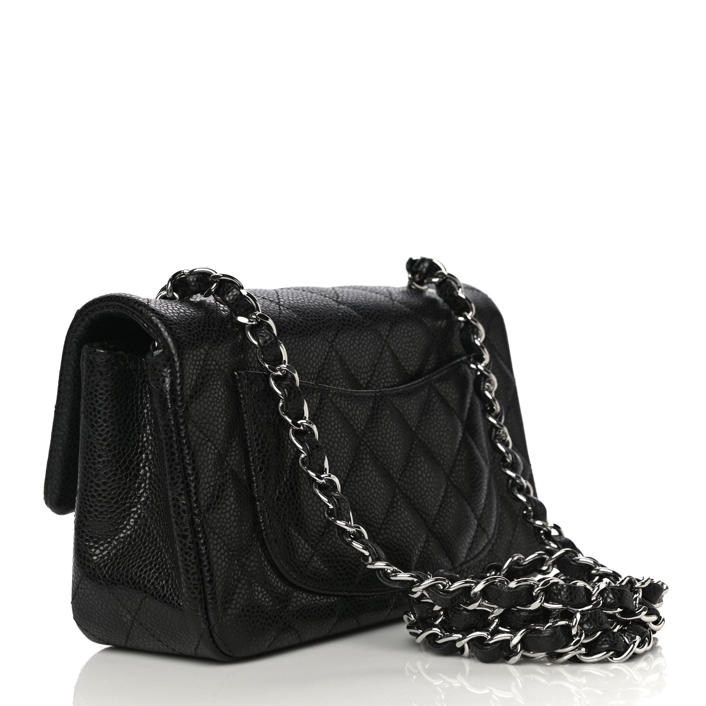 Caviar Quilted Mini Rectangular Flap Black