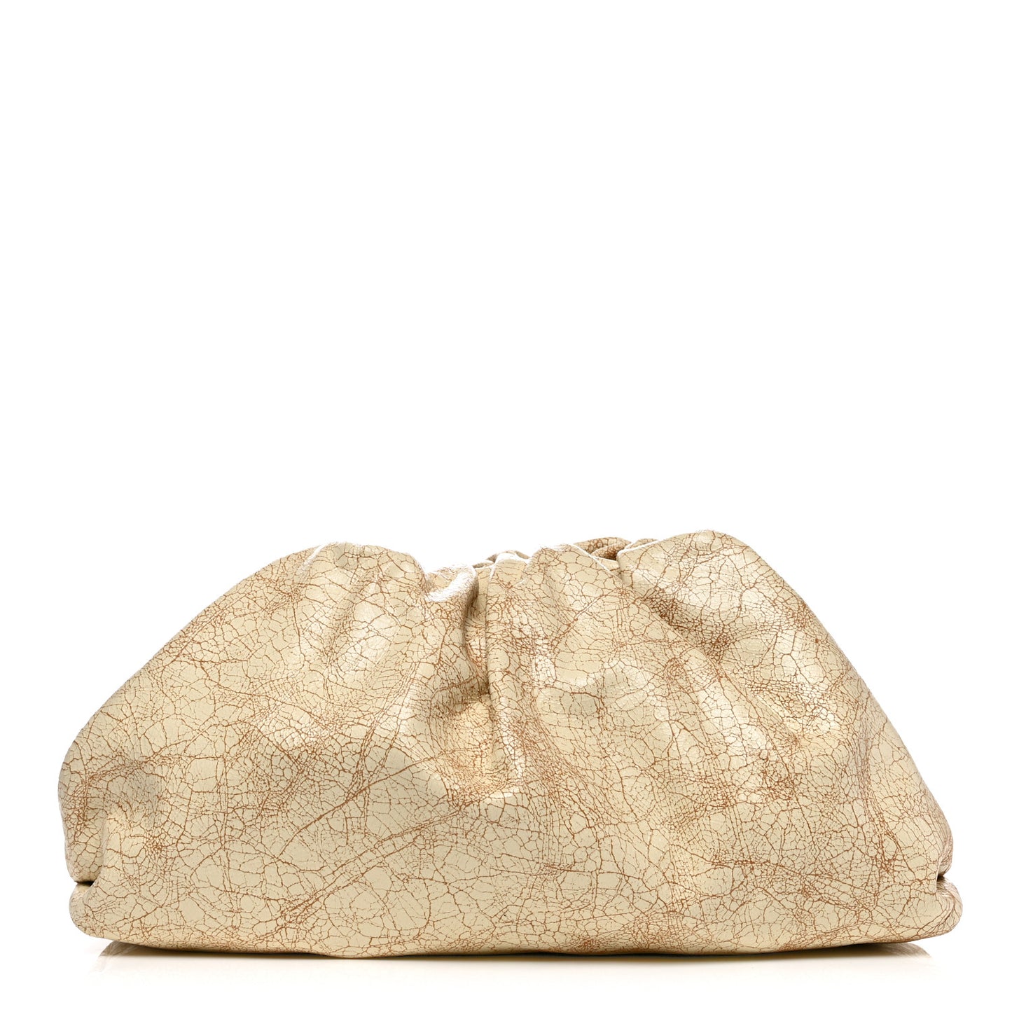 Crackled Calfskin The Pouch Oversized Clutch Zabaione