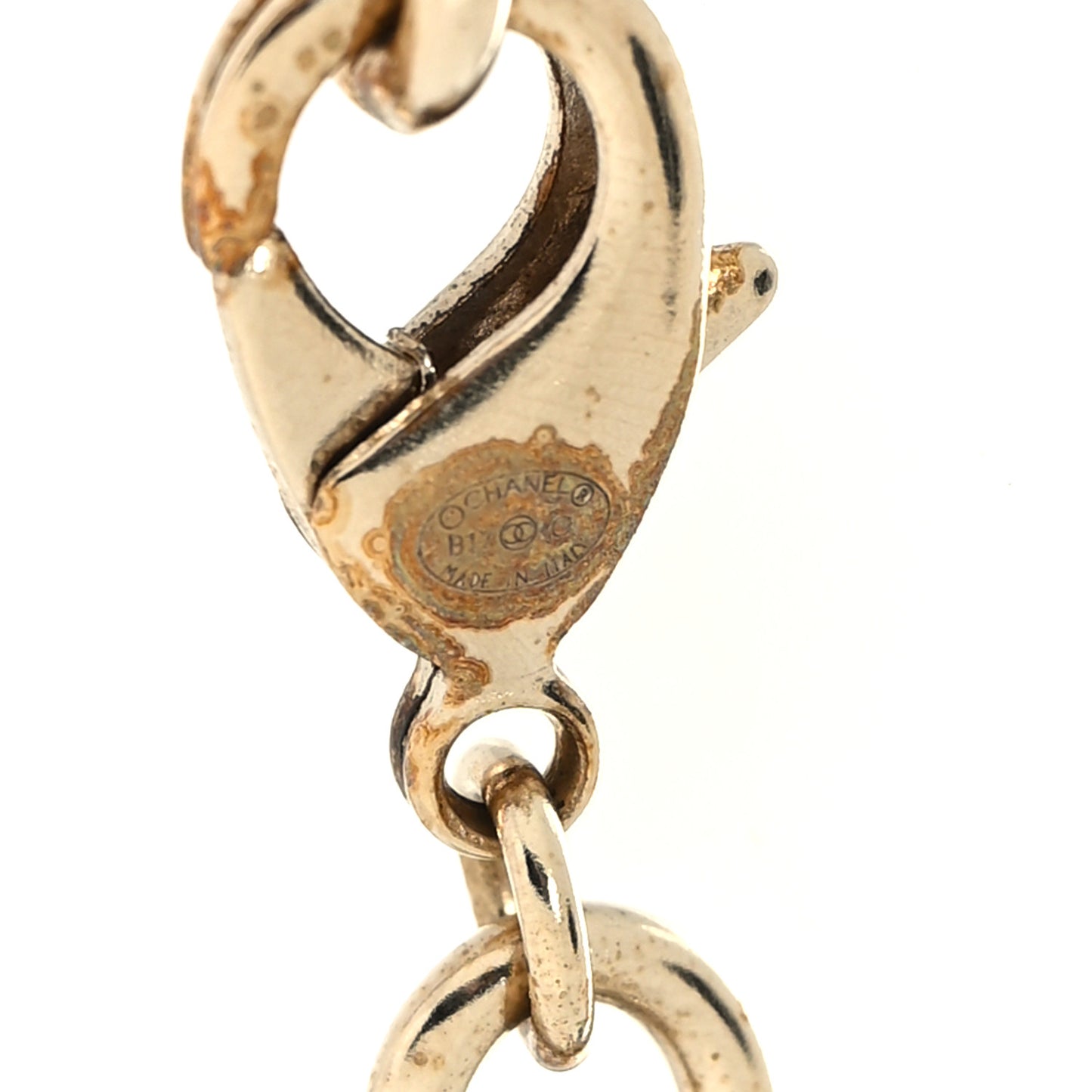 Metal Hoop Cuba Logo Necklace Gold