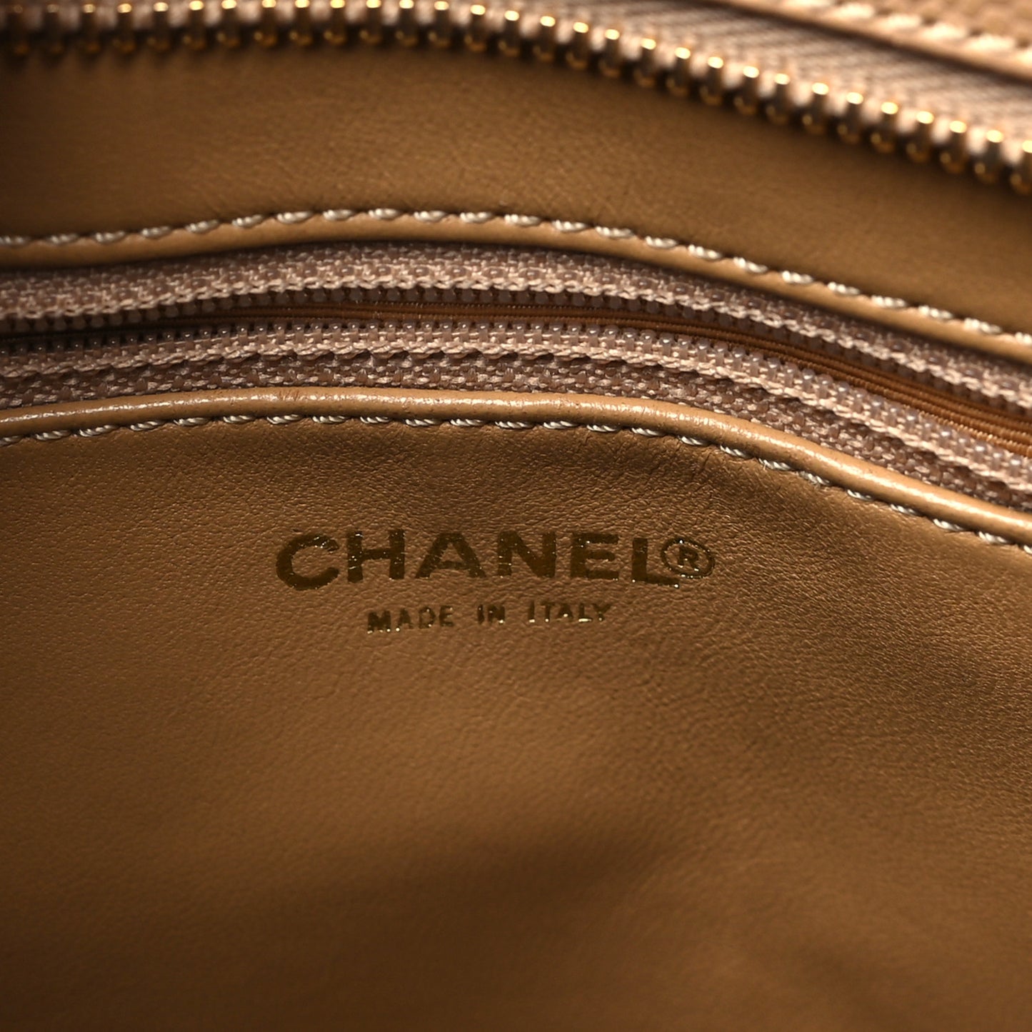 Caviar Quilted Medallion Tote Beige