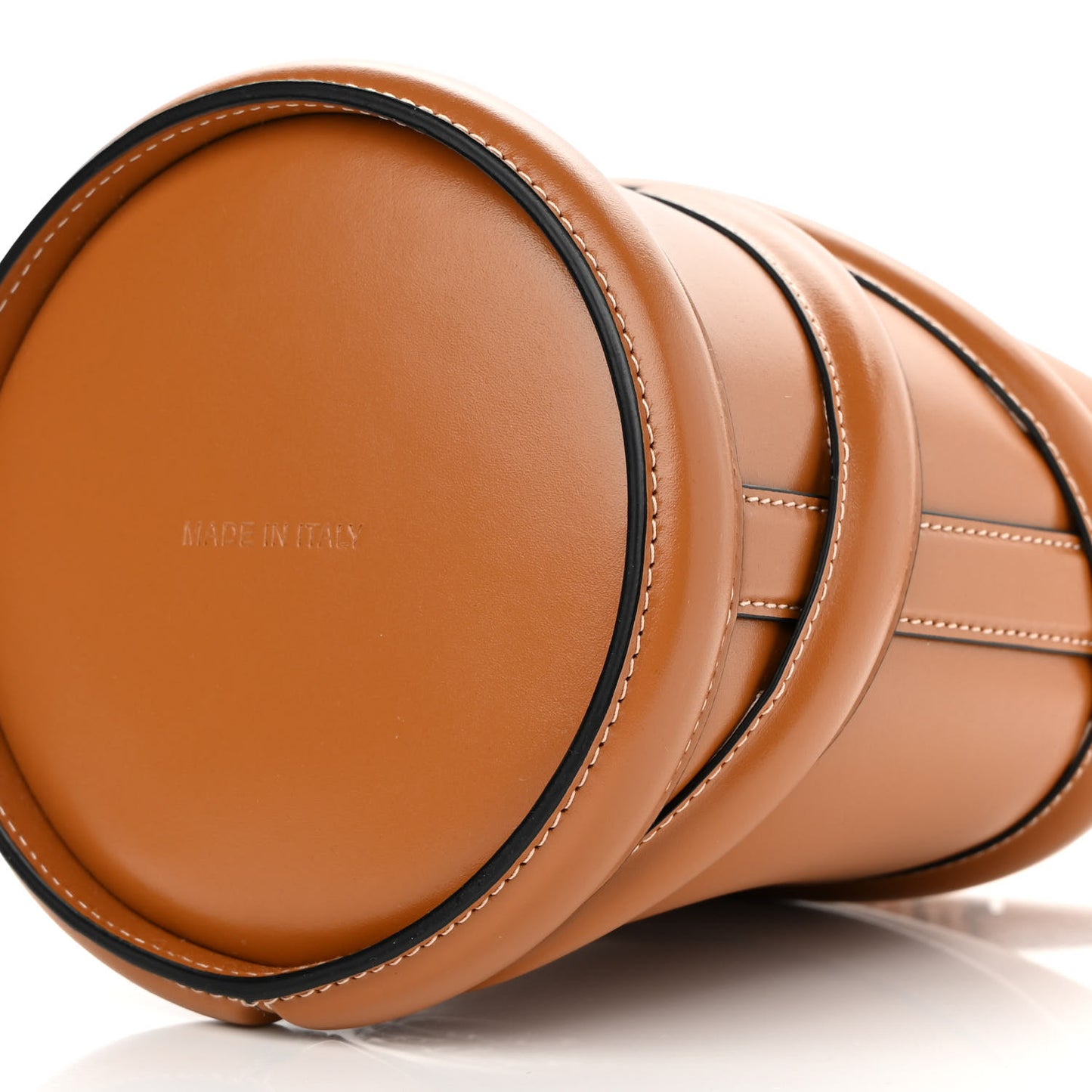 Calfskin The Curve Small Shoulder Bag Tan