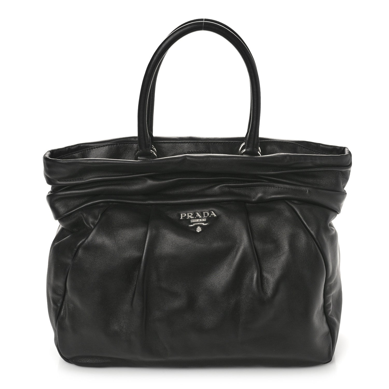 Prada Nappa Frills Tote Black 1 of 9