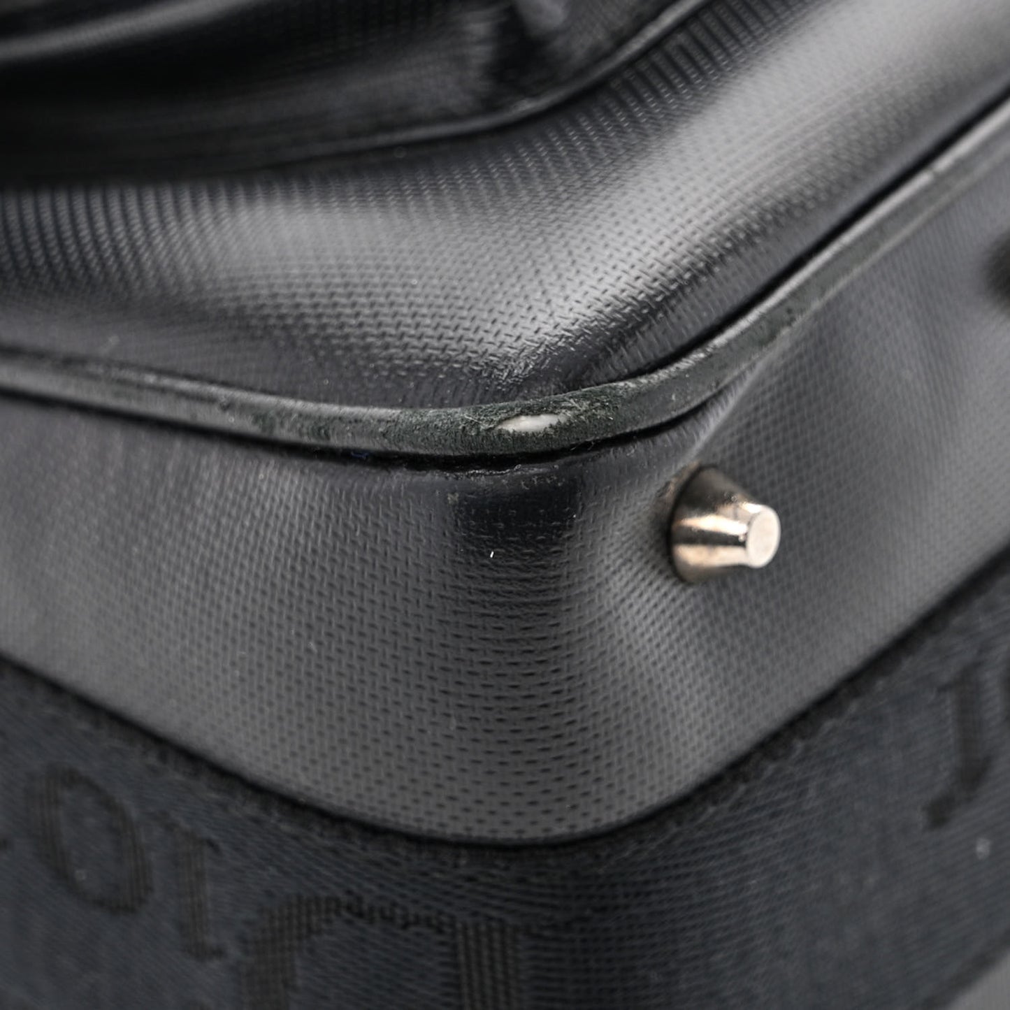 Coated Canvas Crystal Hardcore Bag Black