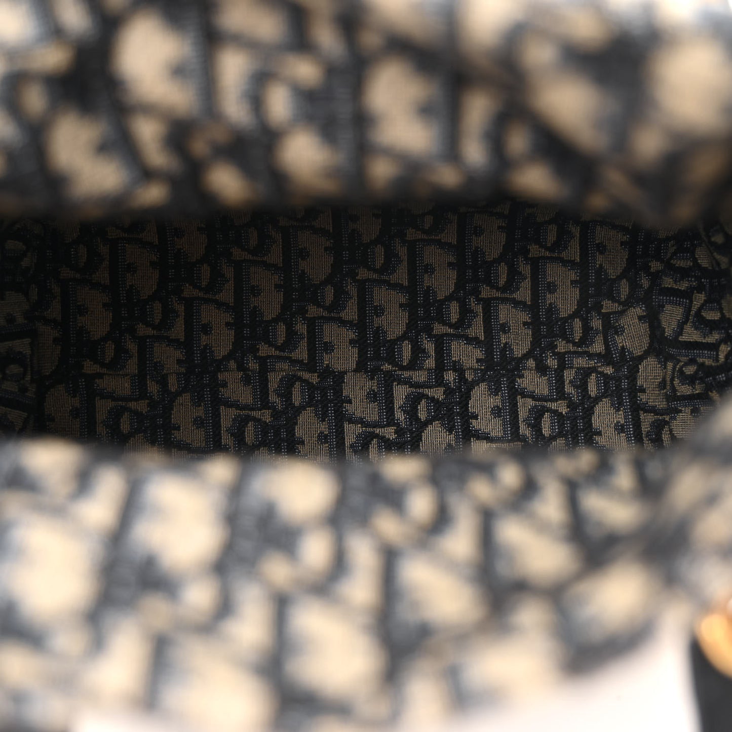 Wicker Oblique Medium Lady Dior Bag Blue