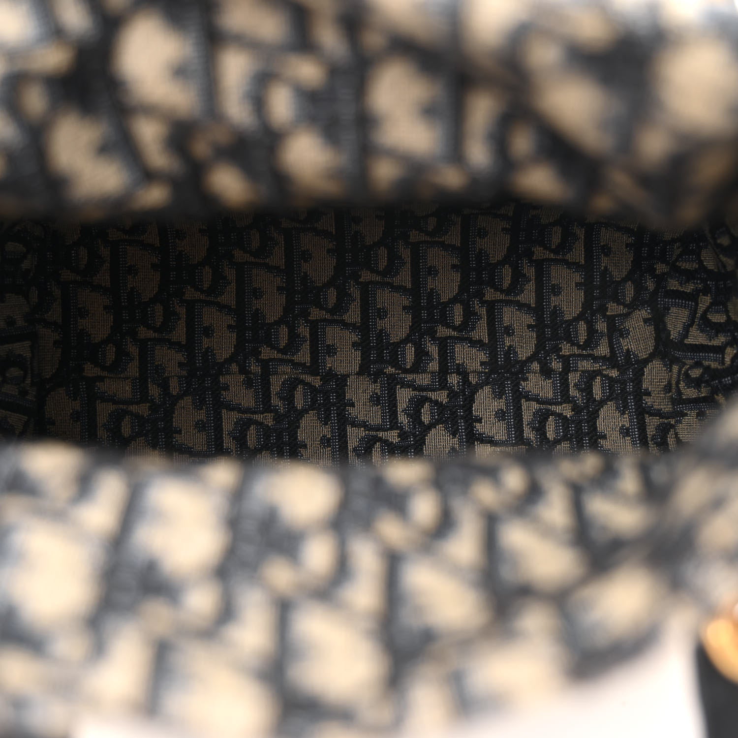 Christian Dior Wicker Oblique Medium Lady Dior Bag Blue 5 of 12