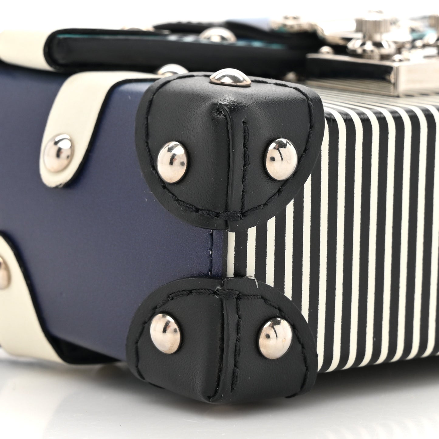 Calfskin Printed Essential Trunk Blue